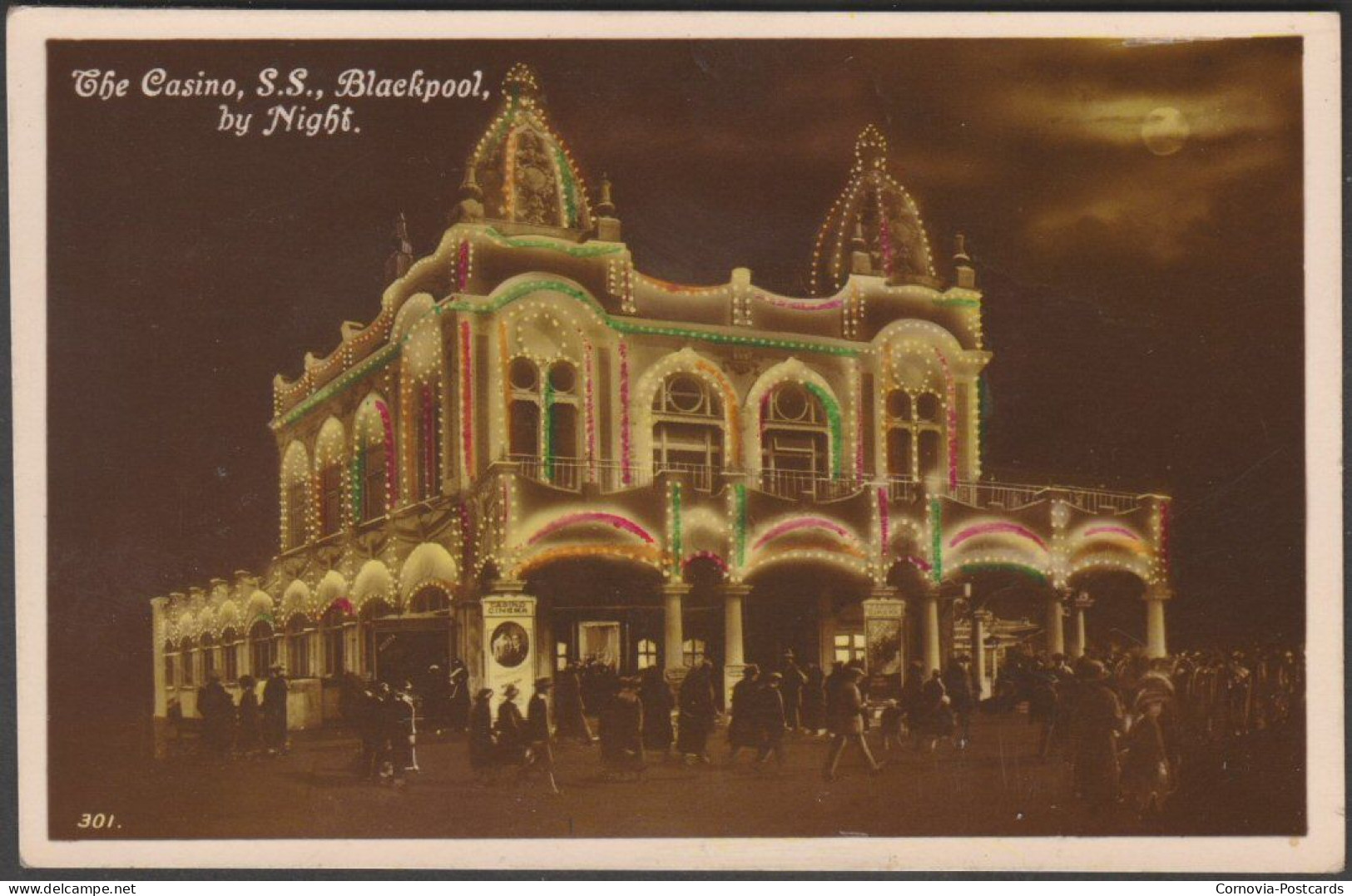 The Casino, By Night, South Shore, Blackpool, C.1920s - Advance Series RP Postcard - Blackpool
