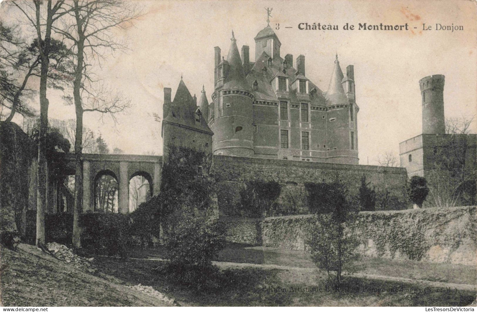 FRANCE - Château De Montmort - Le Donjon -  Carte Postale Ancienne - Montmort Lucy