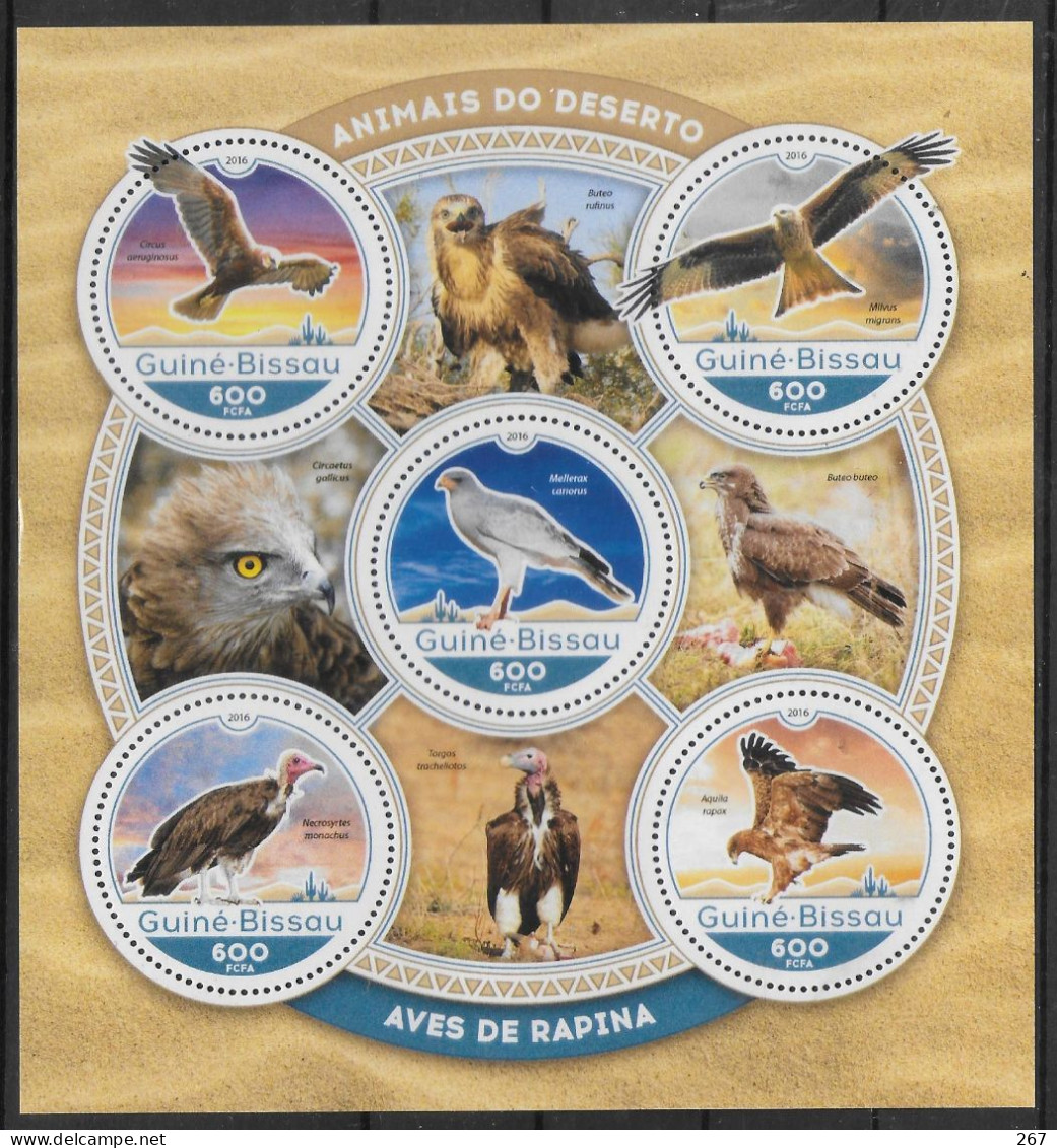 MOZAMBIQUE  Feuillet  N° 6660/64  * *  ( Cote 17e )  Aigle Vautour - Aigles & Rapaces Diurnes