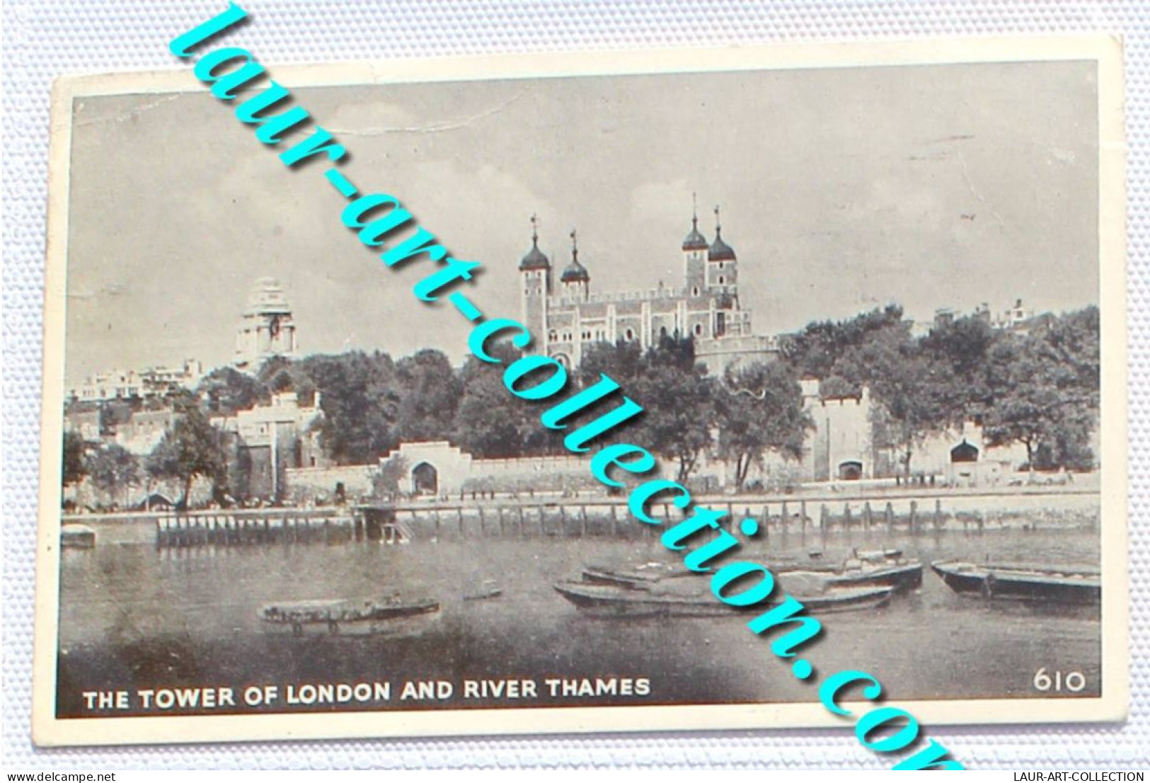 CP ANGLETERRE LONDRE TOUR, LONDON TOWER & RIVER THAMES, BATEAU FLEUVE CATHEDRALE / PHOTO CARTE POSTALE POST CARD (2011) - River Thames