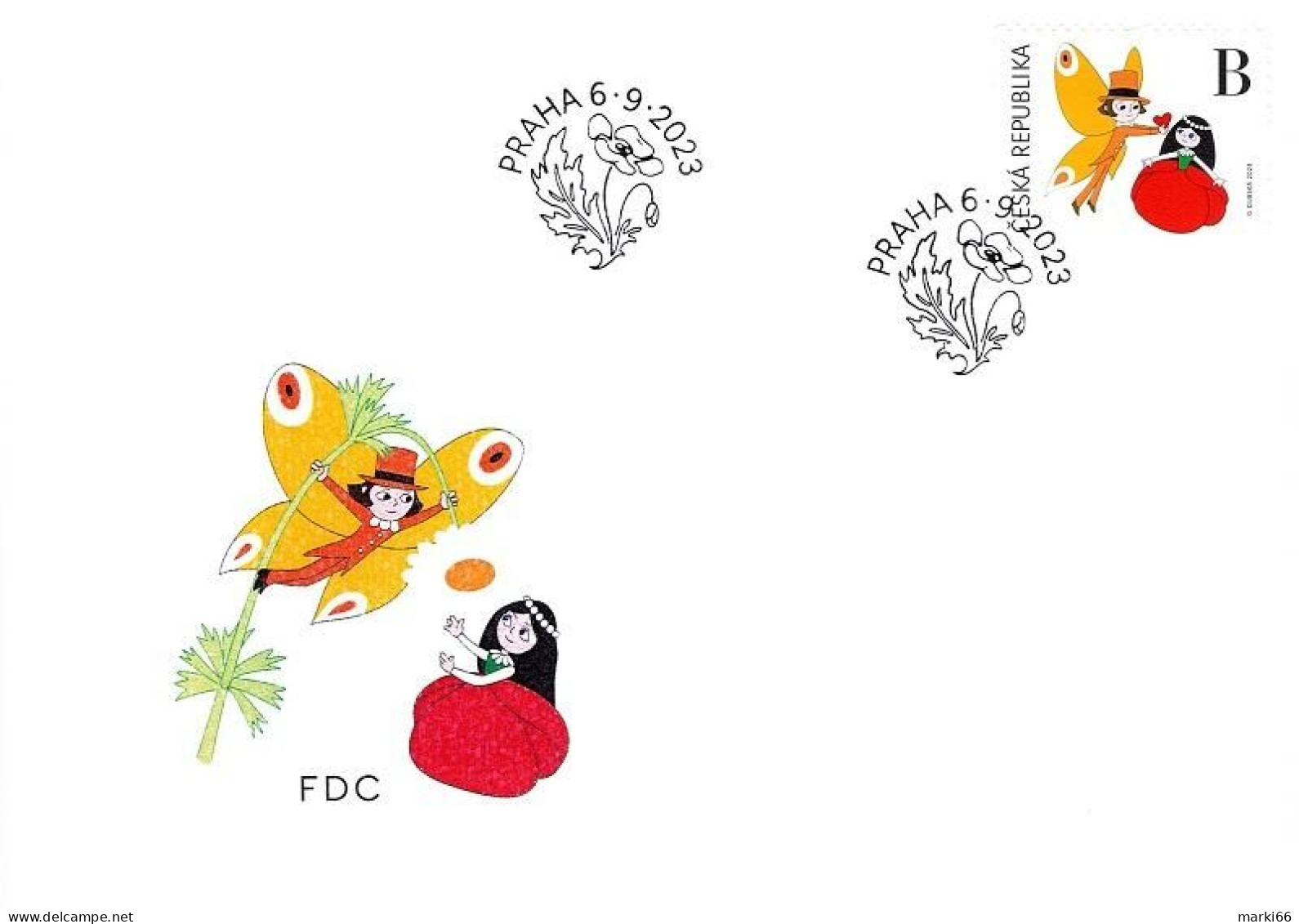 Czech Republic - 2023 - The Poppy Doll And Emanuel The Butterfly - FDC (first Day Cover) - FDC