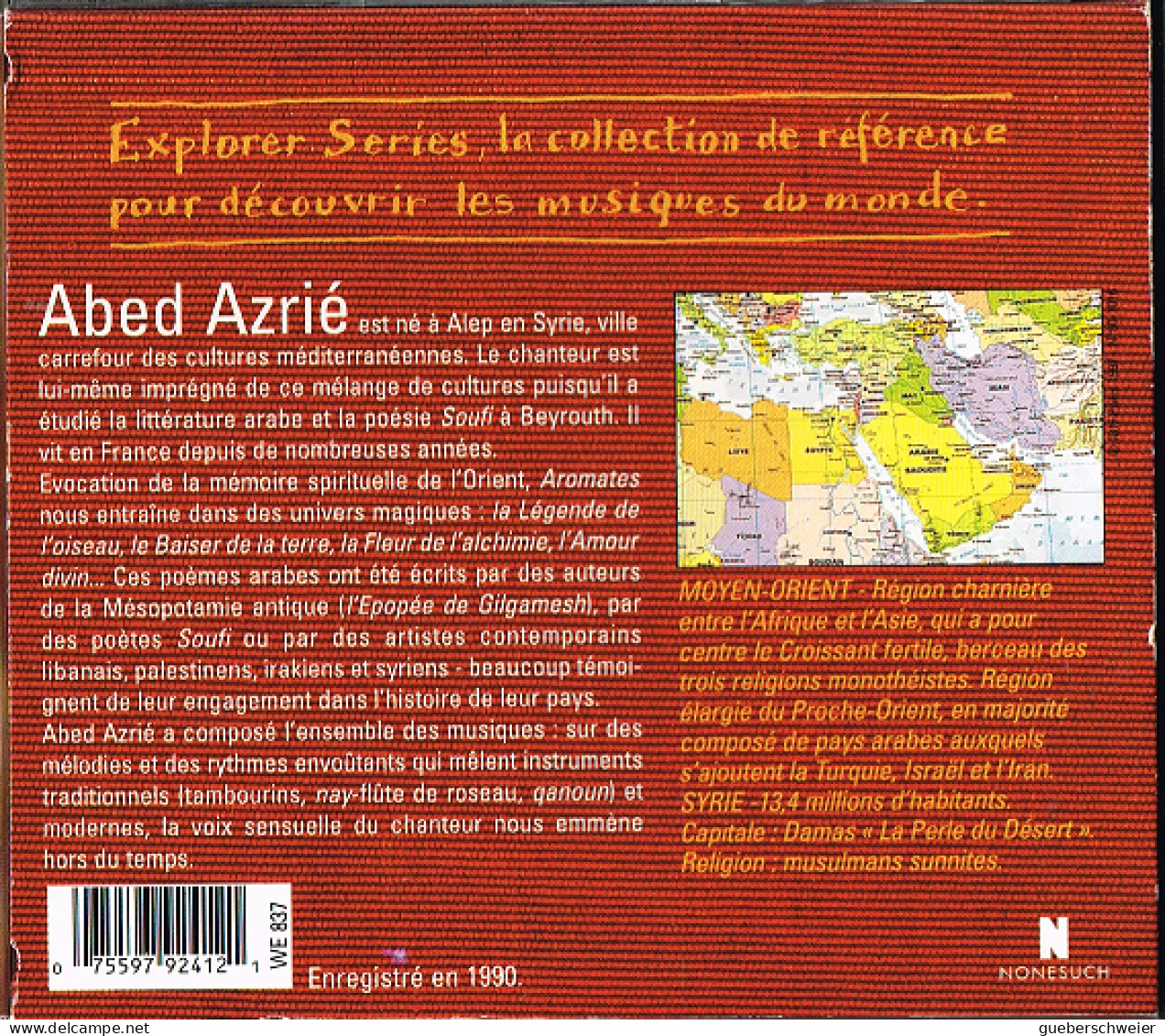 CD ABED AZRIE - AROMATES 11 Titres - Other - English Music