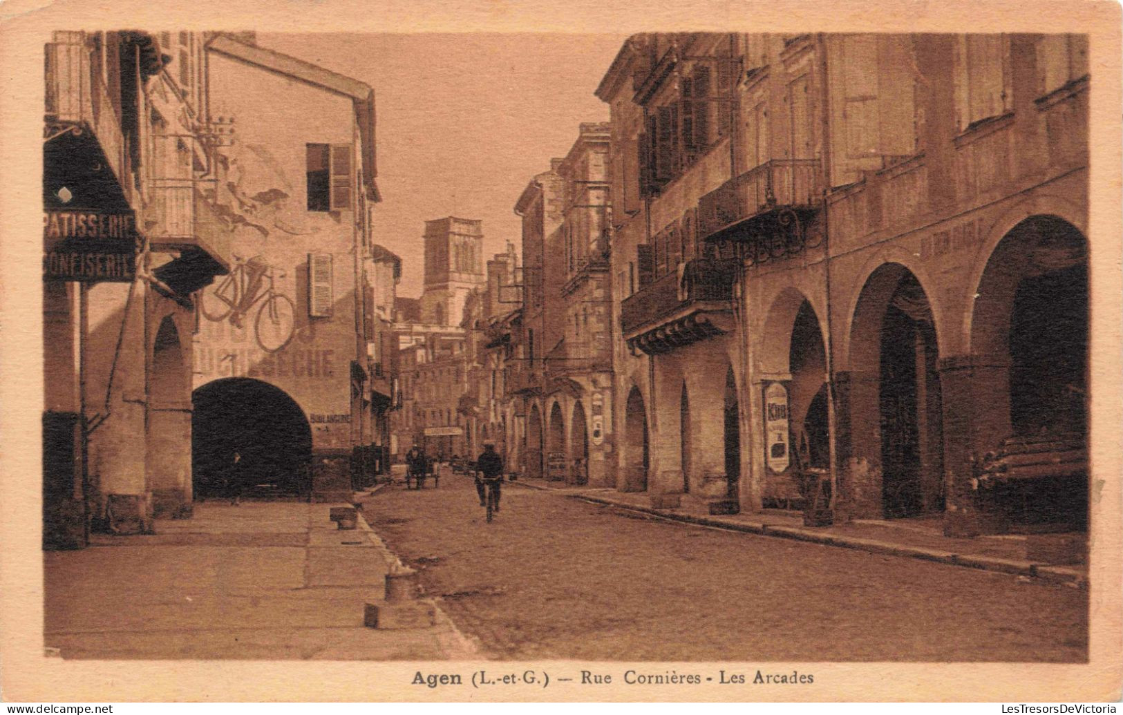 FRANCE - Agen - Rue Cornières - Les Arcades -  Carte Postale Ancienne - Other & Unclassified