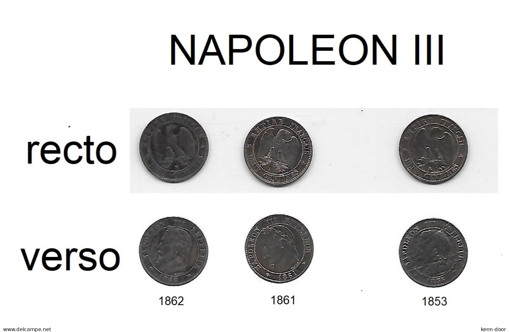 Pièces De Monnaie Françaises NAPOLEON III De 2 Centimes - Autres & Non Classés