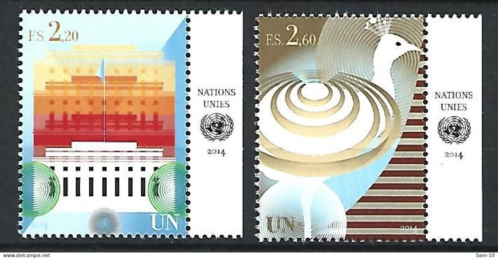 Timbre  Nation Unies Genéve  En Neuf **  N  866/867 - Unused Stamps