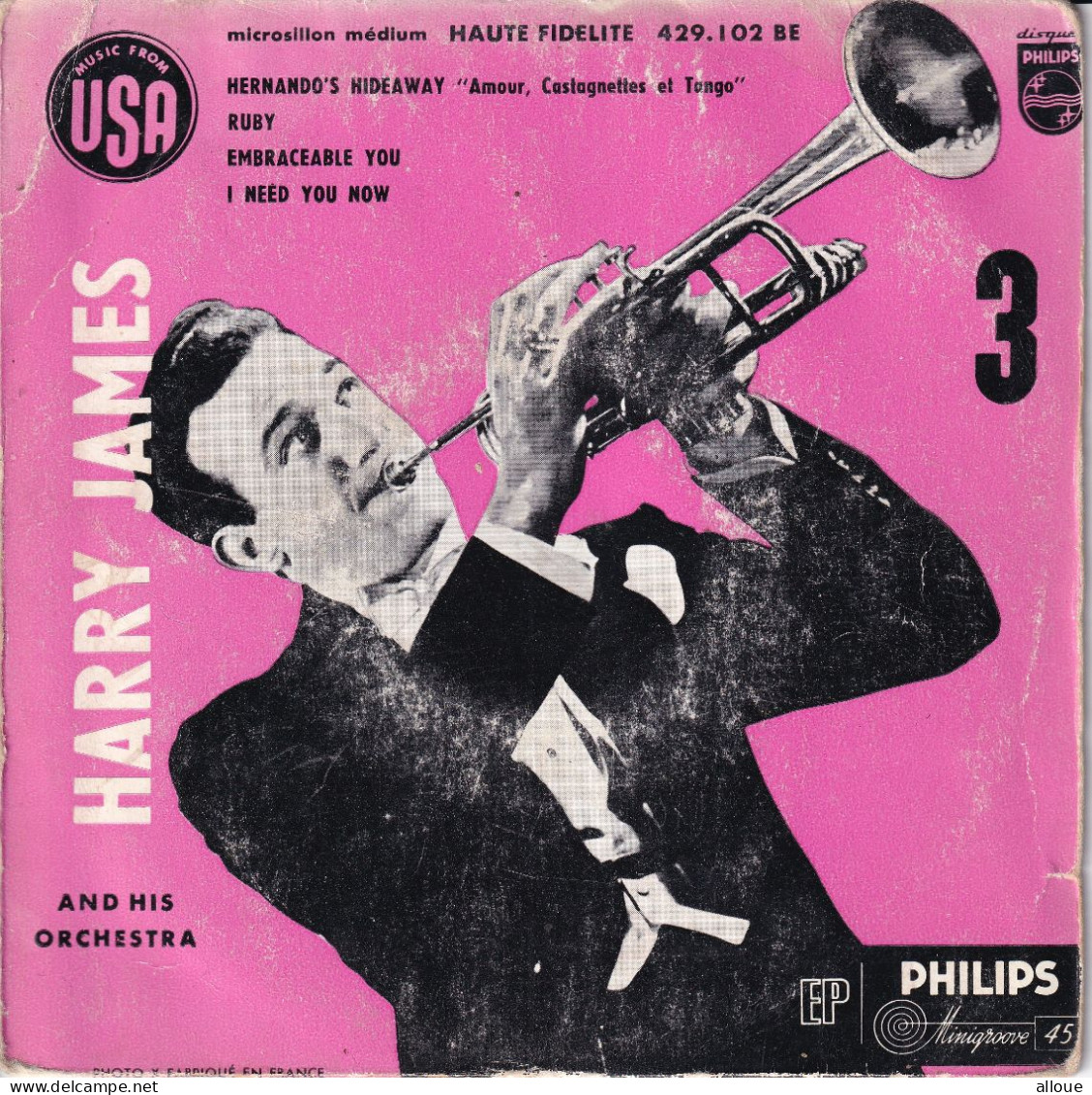 HARRY JAMES 3  - FR EP - HERNANDO'S HIDEAWAY + 3 - Strumentali