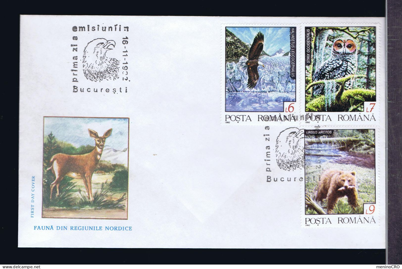 Gc7887 ROMANIA Faune North Region Eagles, Ursus Bears Owls Birds Oiseaux  Animals 1992 - Aigles & Rapaces Diurnes