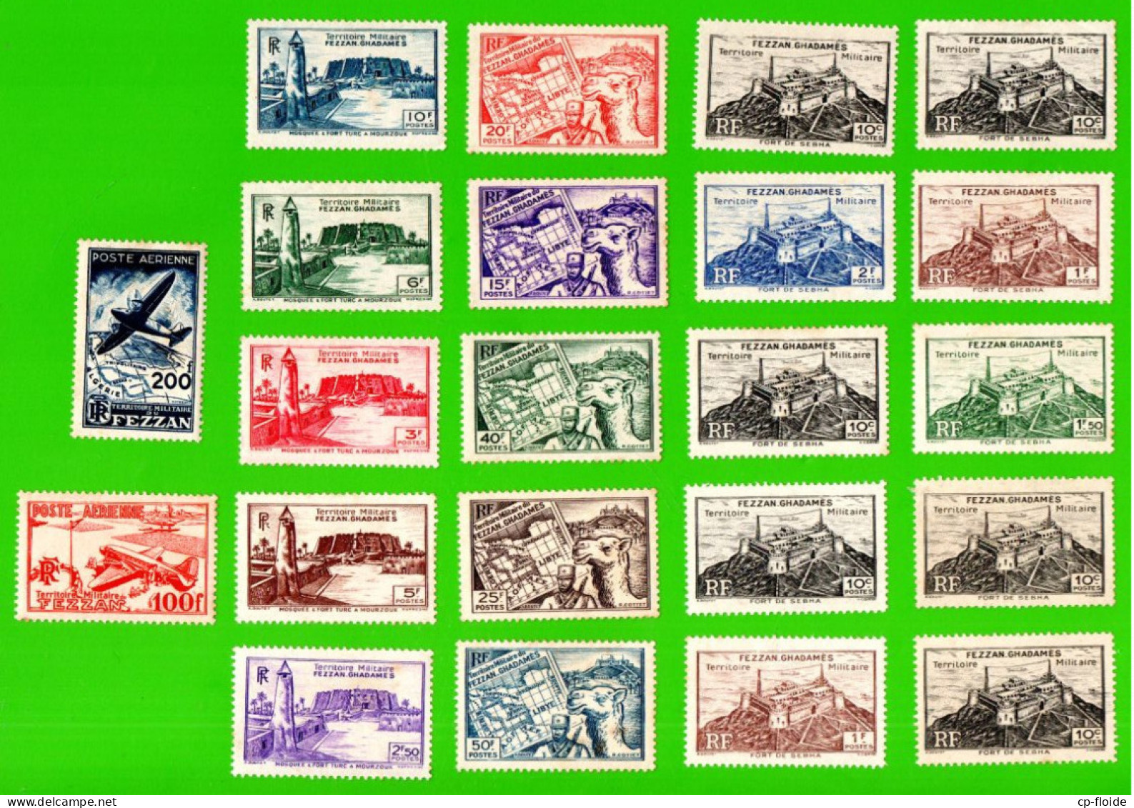 TIMBRE . FRANCE . FEZZAN . LOT DE 22 TIMBRES NEUFS - Réf. N°882T - - Unused Stamps