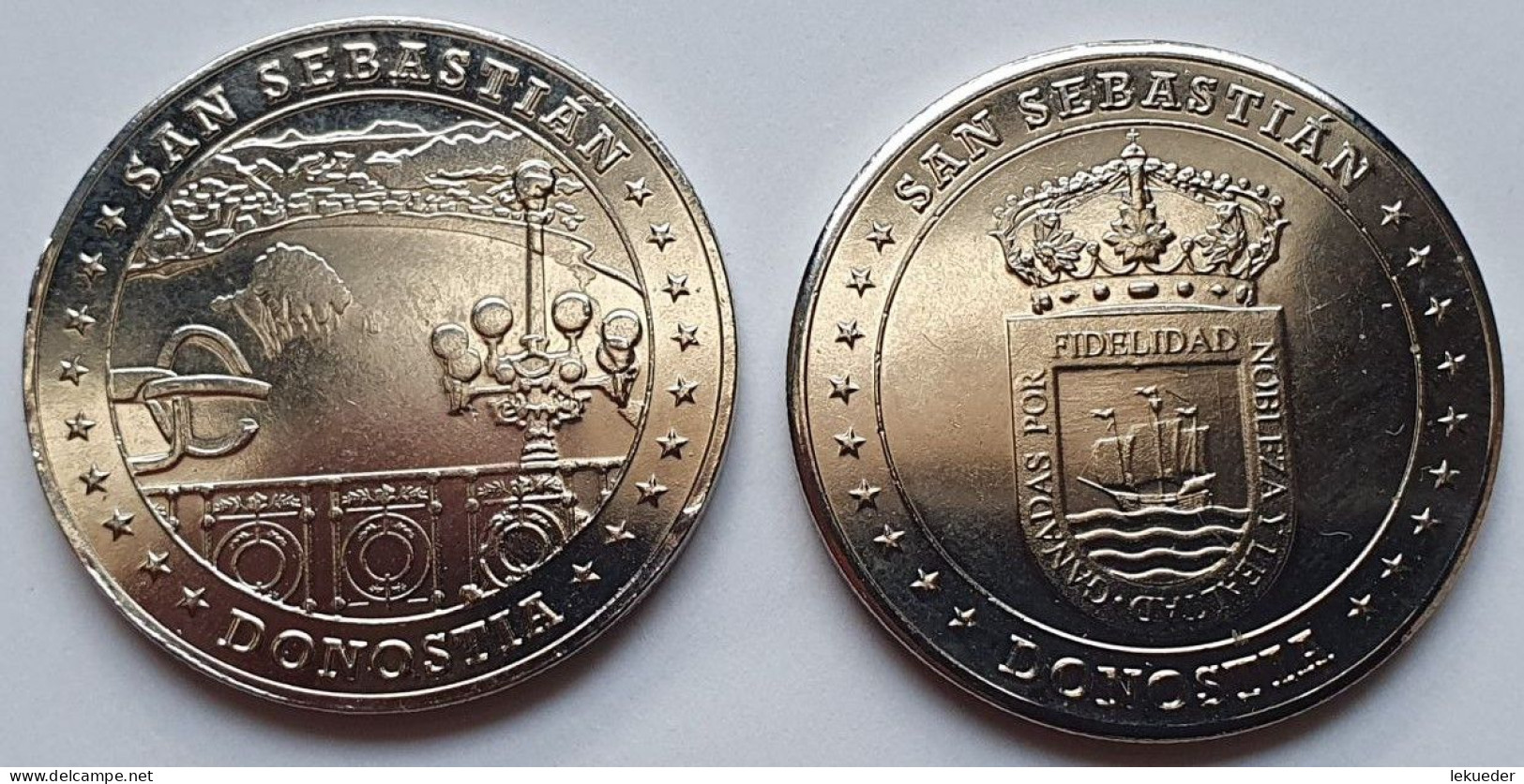 Moneda MEDALLA Souvenir España: SAN SEBASTIAN / DONOSTIA De 30 Mm - Sonstige & Ohne Zuordnung