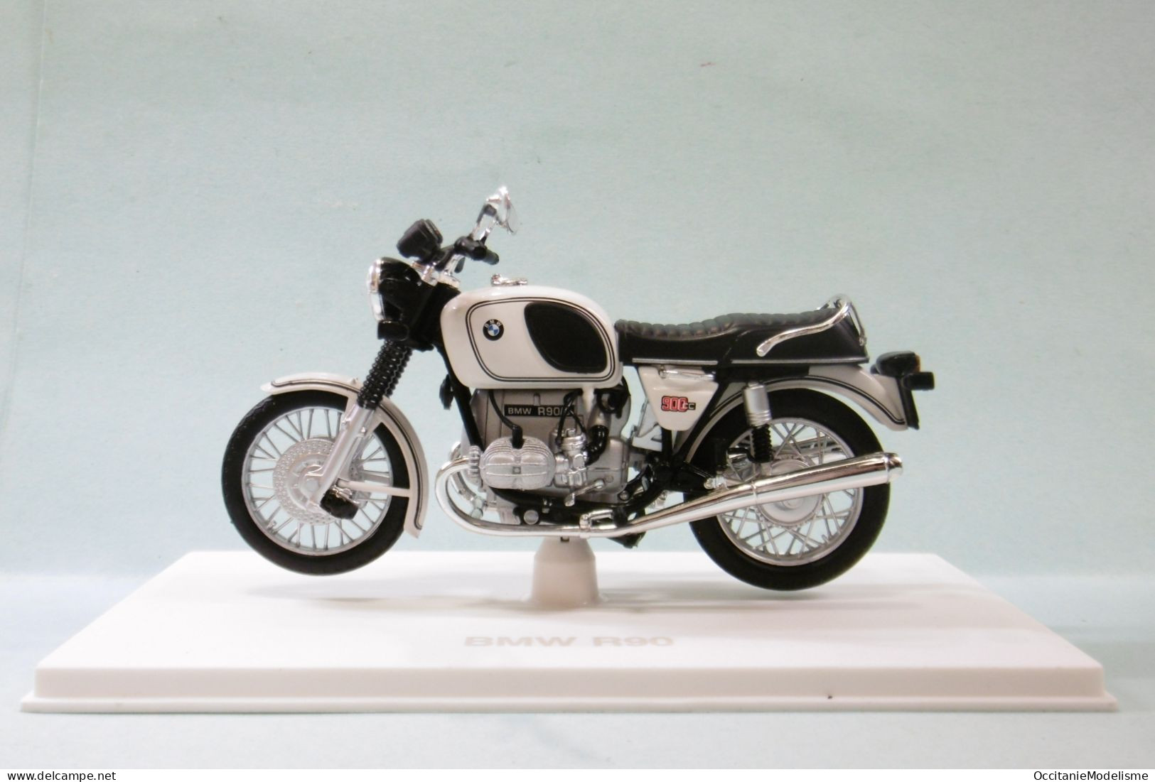 Norev - Moto BMW R90/6 1974 Blanc Réf. 182036 Neuf 1/18 - Norev