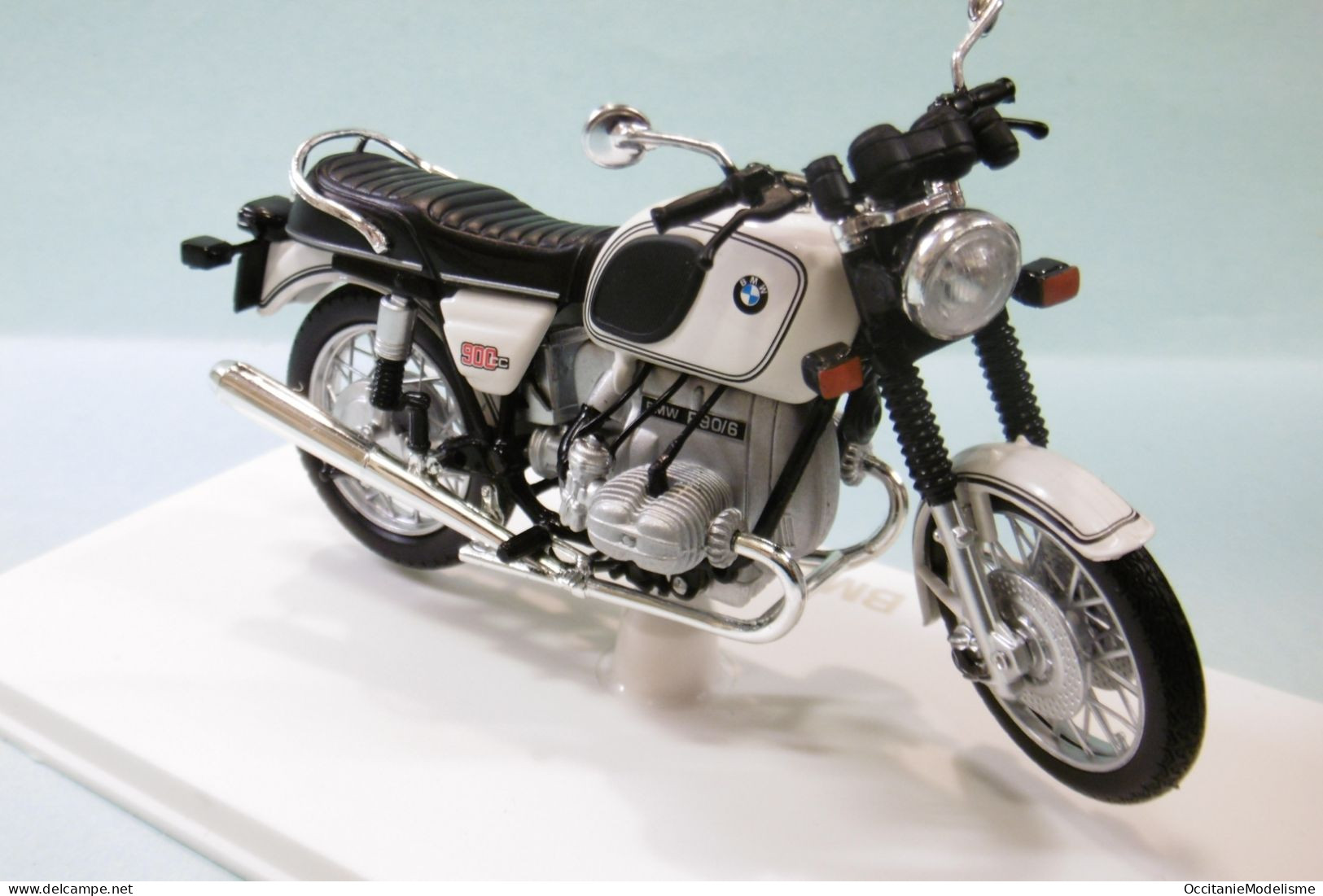 Norev - Moto BMW R90/6 1974 Blanc Réf. 182036 Neuf 1/18 - Norev