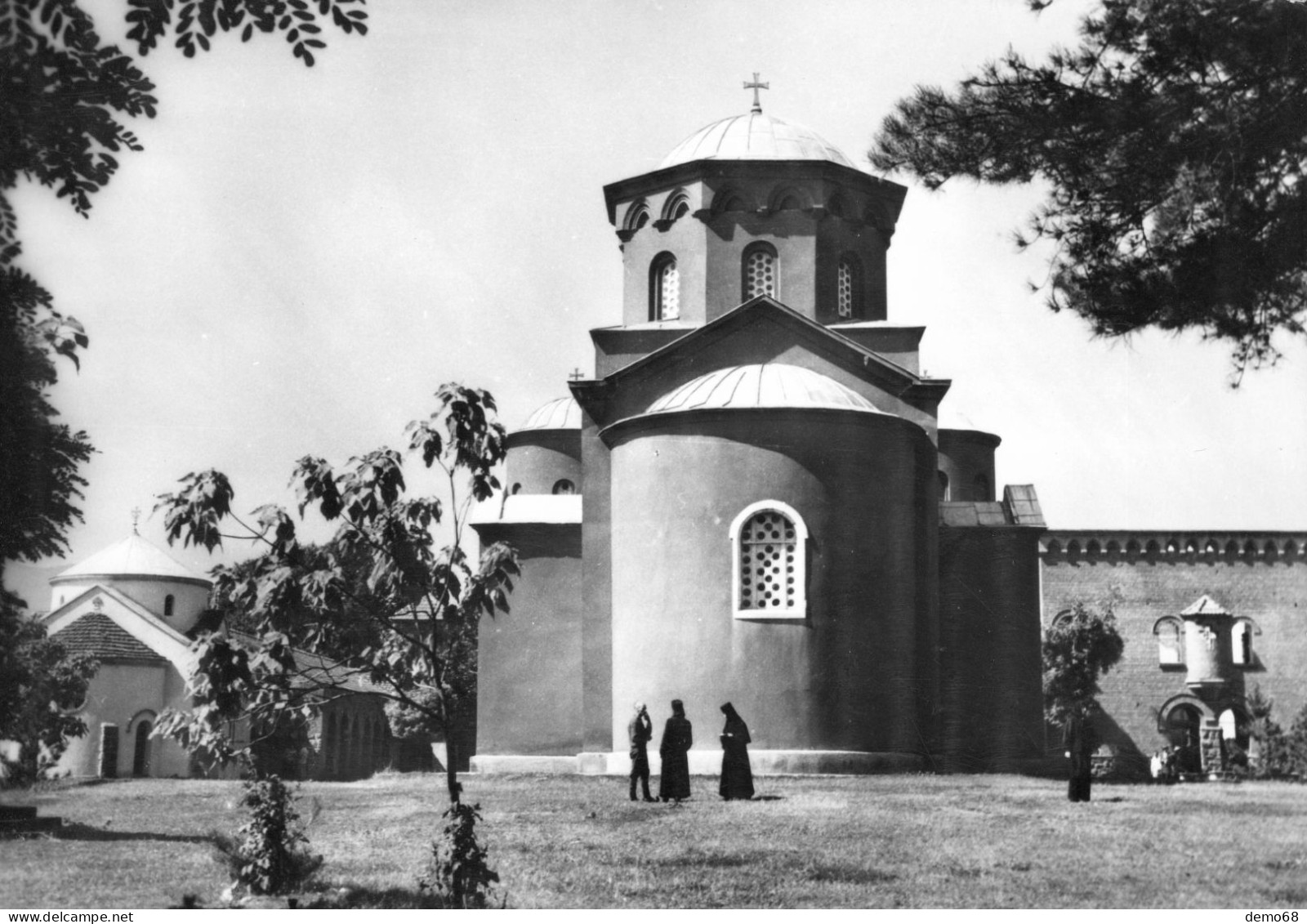 Serbie Manastir Zica  Près De Kraljevo Monastère Eglise Photo Glacée CPSM - Serbien