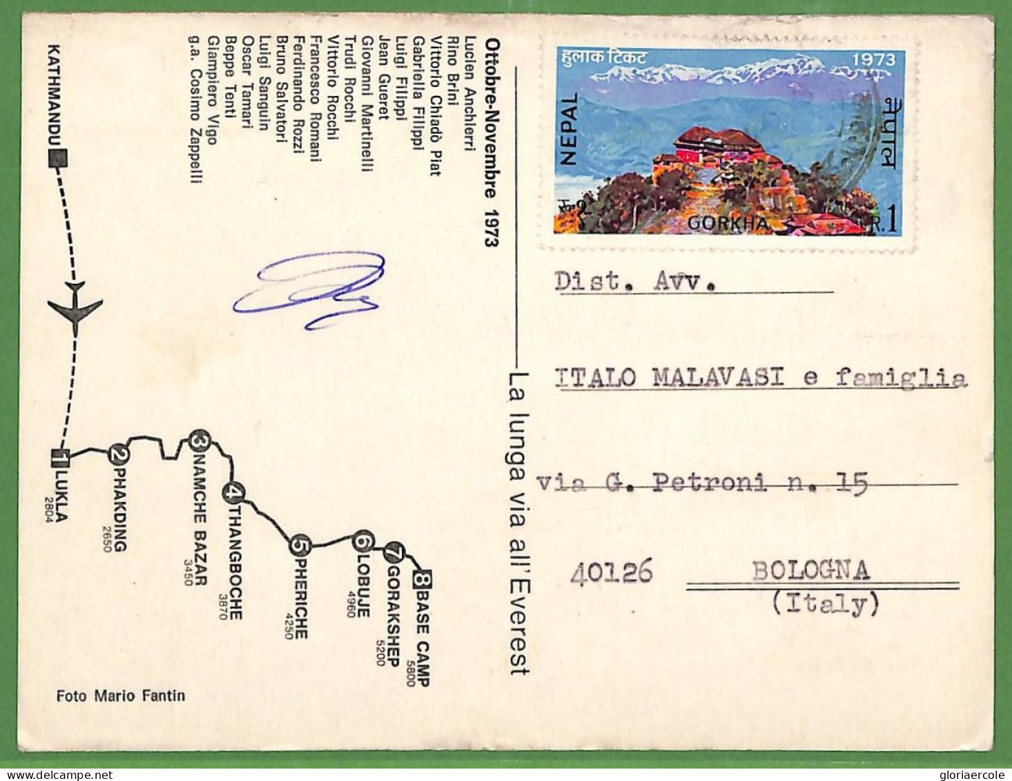 Ae3398 - NEPAL  - POSTAL HISTORY - Mountaineering EXPEDITION To EVEREST  1973 - Escalade