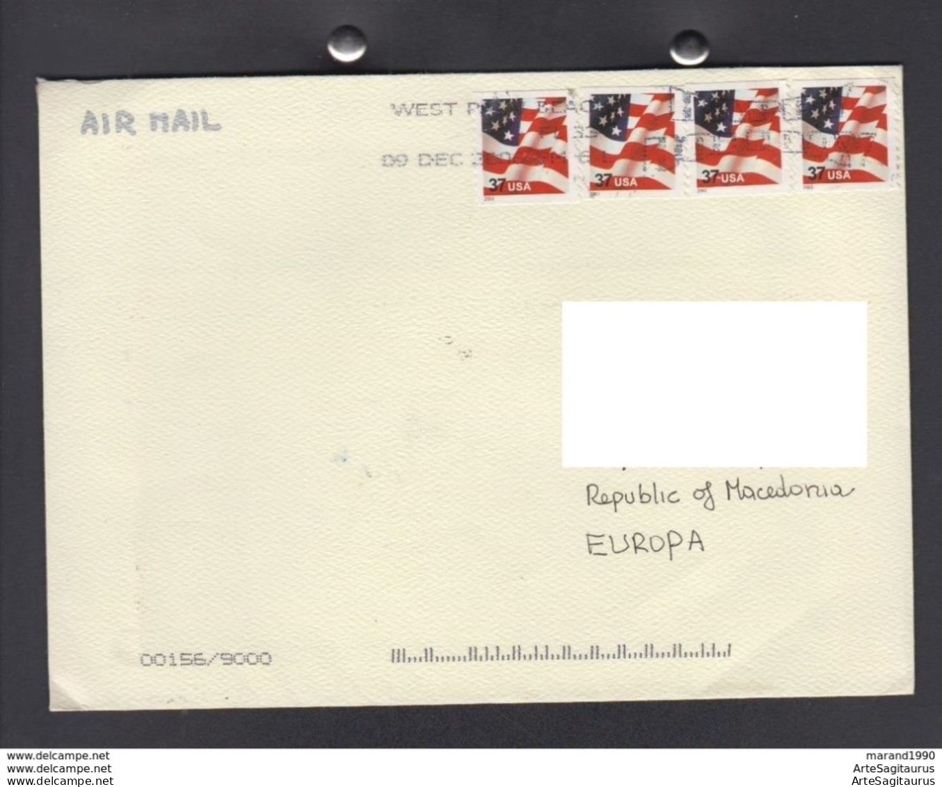 USA, COVER, AIR MAIL, FLAGS, REPUBLIC OF MACEDONIA  (008) - Buste