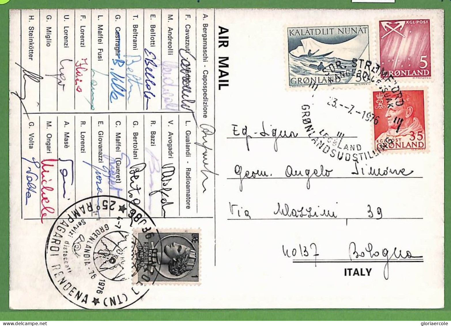 Ae3401 - GREENLAND - POSTAL HISTORY - ITALIAN Mountaineering EXPEDITION 1976 - Arrampicata