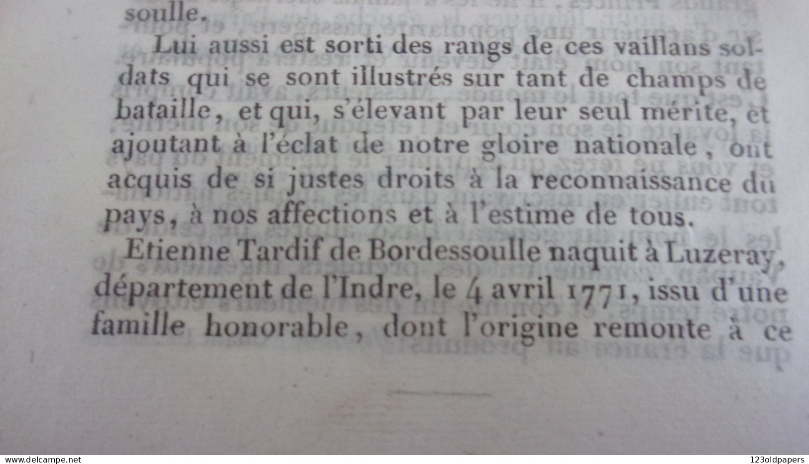 BERRY INDRE LUZERAY 1839 ELOGE DE M LE COMTE DE BORDESSOULLE PAR M LE MARECHAL DUC DE TARENTE LU VICOMTE SIMEON - Centre - Val De Loire