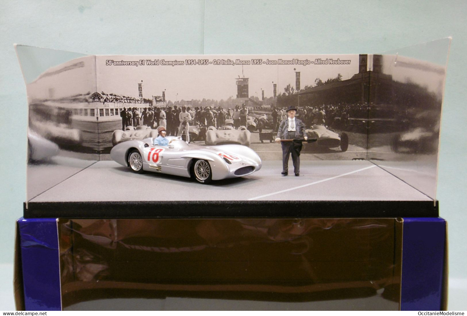 Brumm - MERCEDES W196C GP Italia / 50 Anniversary 1955 Fangio + Neubauer Réf. AS34 1/43 - Brumm