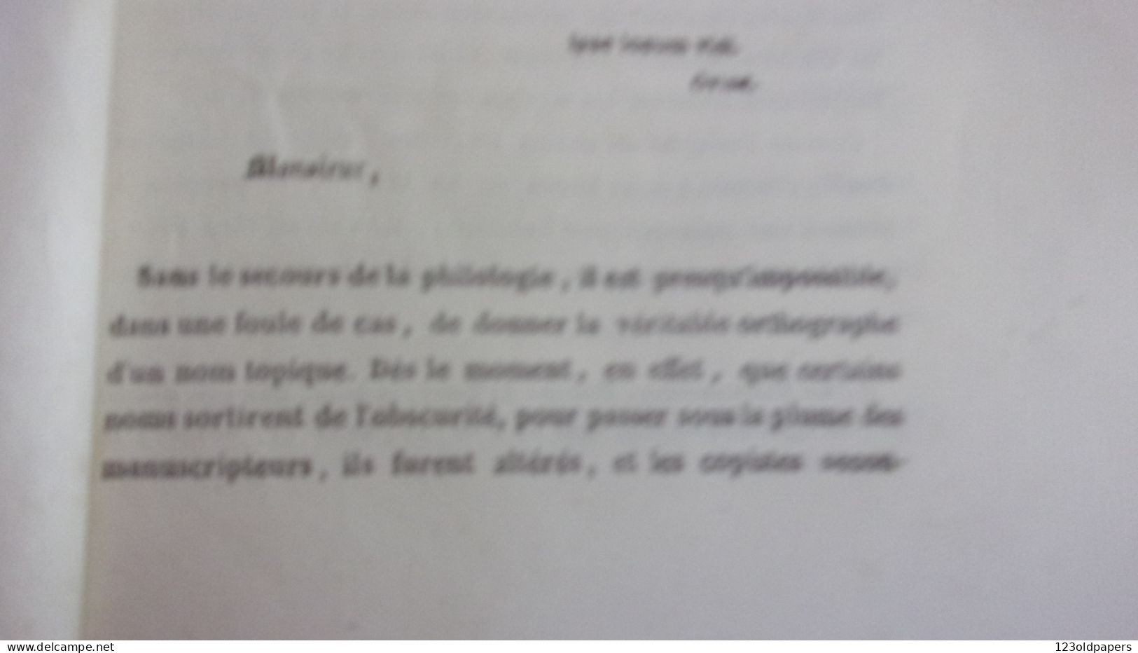 BERRY INDRE XIXEME LETTRE A M DE LA TREMBLAIS SUR L HISTOIRE DE LA MOTTE FEUILLY PRS LA CHATRE PIERQUIN GEMBLOUX - Historical Documents