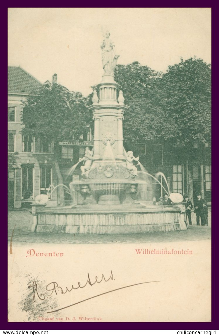 * DEVENTER - Wilhelminafontein - Fontaine - Animée - Uitg. D.J. WILTERDRINK - 1899 - Deventer