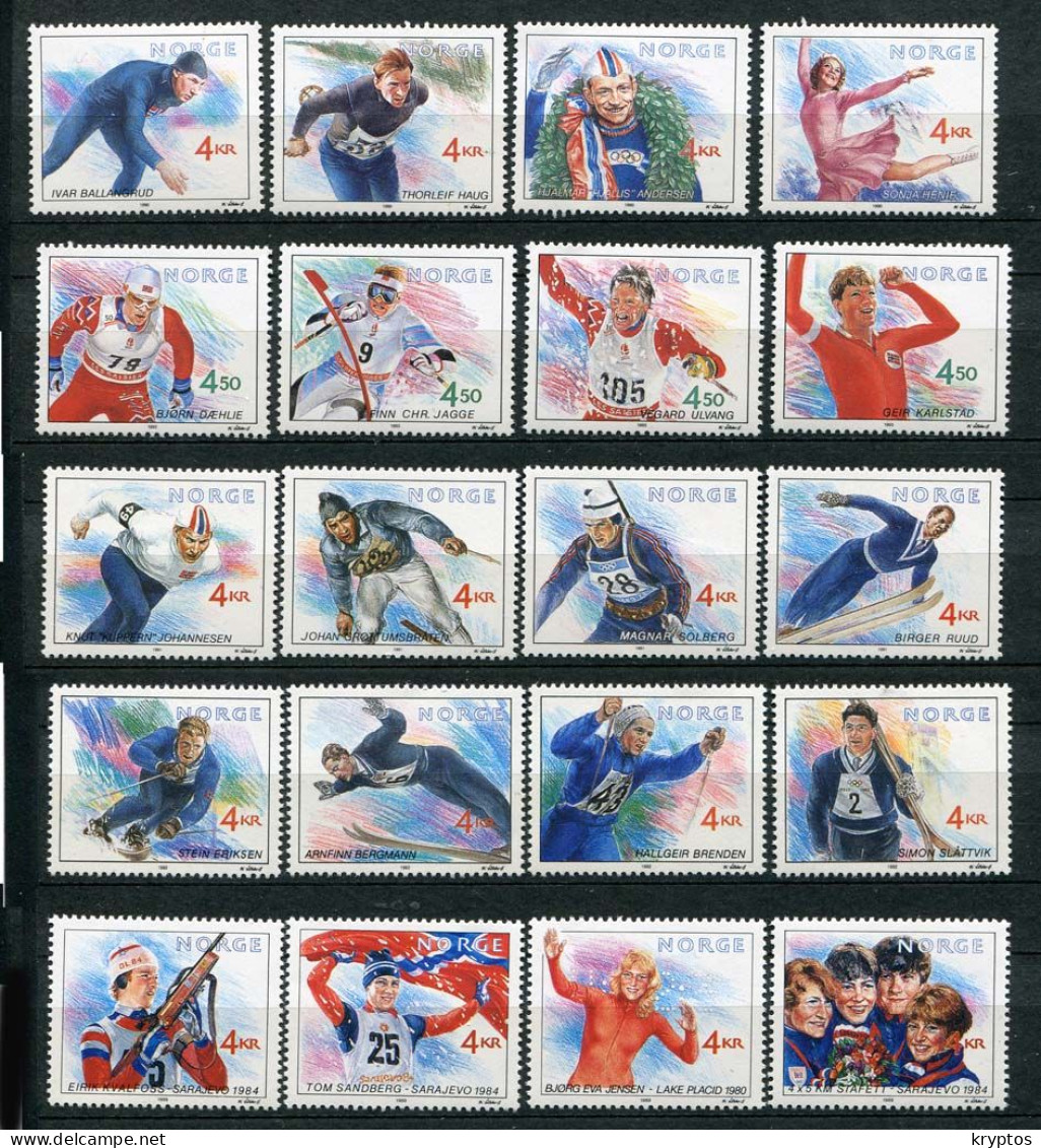 Norway. 20 Wintersport Stamps - All Different - ALL MINT** - OFFER!! - Collections