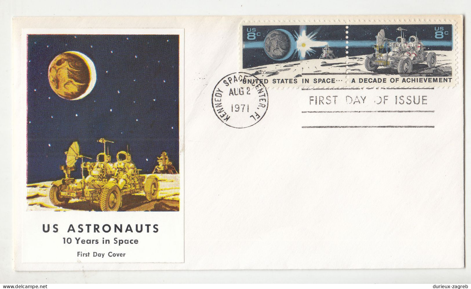 USA 4 Space FDCs 1969/71 Apollo 12 - First Men On The Moon - (3 Folioprint) B230820 - America Del Nord