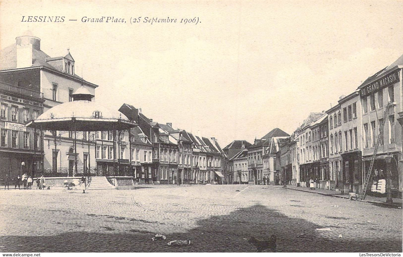 BELGIQUE - Lessines - Grand Place ( 25 Septembre 1906 ) - Carte Postale Ancienne - Lessen