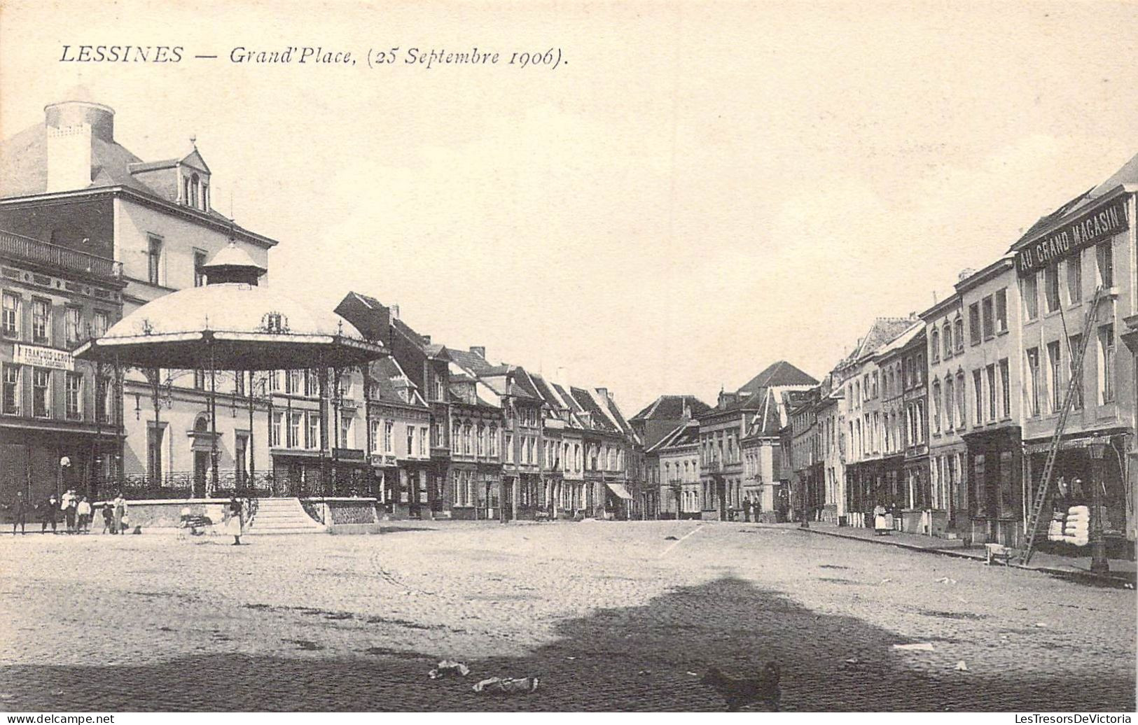 BELGIQUE - Lessines - Grand Place ( 25 Septembre 1906 ) - Carte Postale Ancienne - Lessines