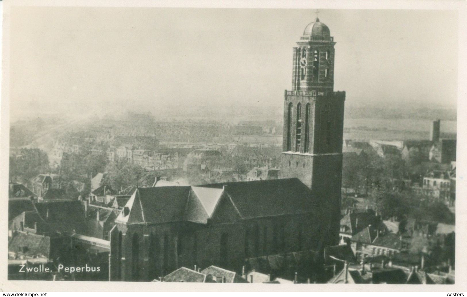 Zwolle 1950; Peperbus (en Panorama) - Gelopen. (Weenenk & Snel - Baarn) - Zwolle