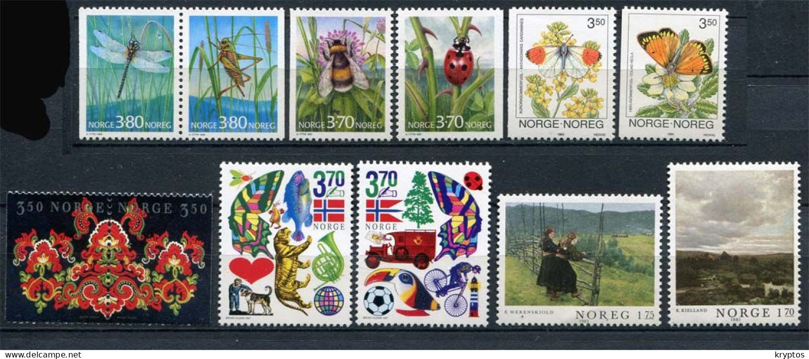 Norway 12 Stamps. ALL MINT** - Verzamelingen