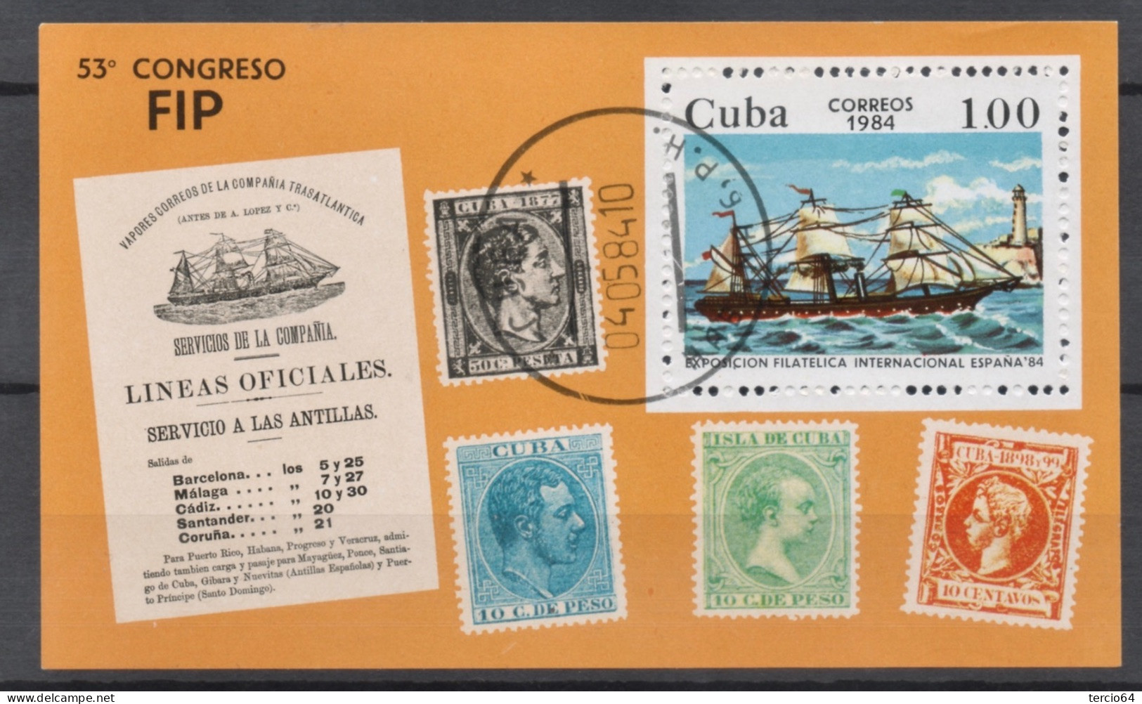 CUBA  1984 - Bloc  "53 Rd FIP Congres" "53 ème Congrès FIP " - TTB - Blocks & Sheetlets