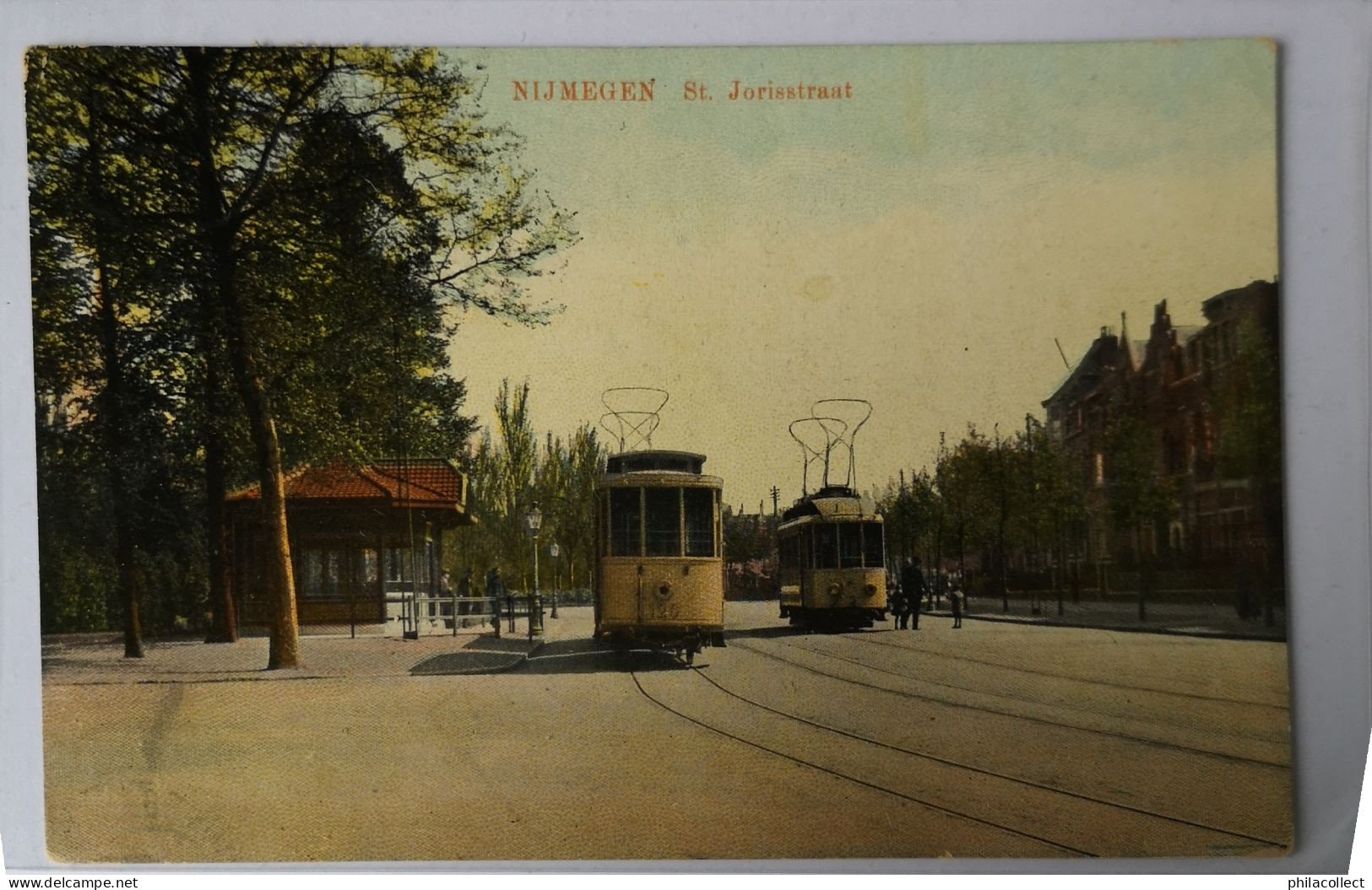 Nijmegen // St. Joris Straat Met Fraaie Trams 1917 - Nijmegen