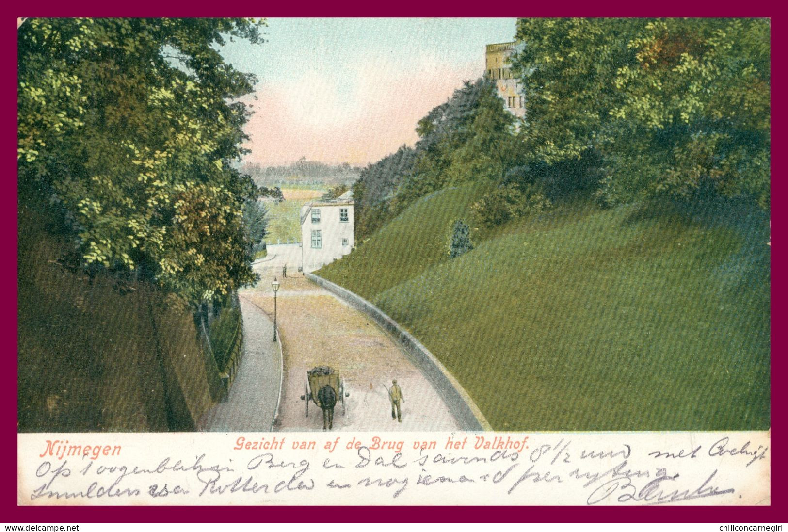 * NIJMEGEN - Gezicht Van Af De Brug Van Het Valkhof - Attelage - Animée - Colorisée - Uitg. SCHAEFERS - 1904 - Nijmegen