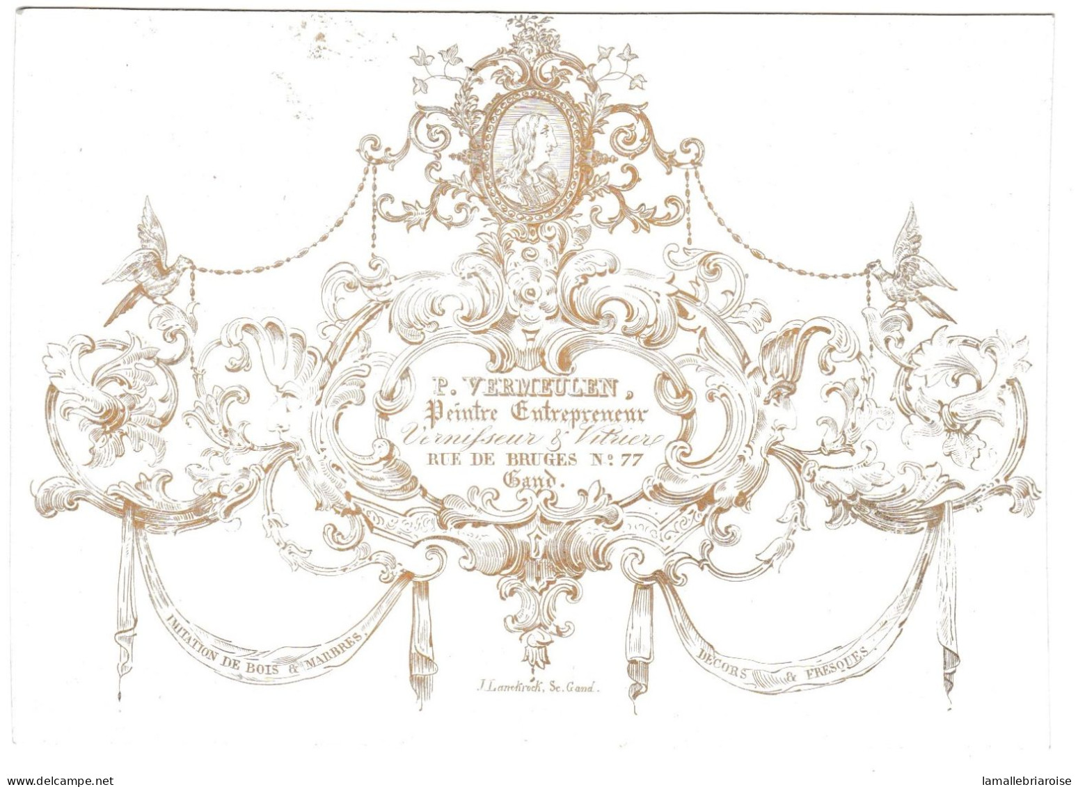 Belgique "Carte Porcelaine" Porseleinkaart, P. Vermeulen, Peintre, Gend, Gand, Dim:128x 91mm - Cartoline Porcellana