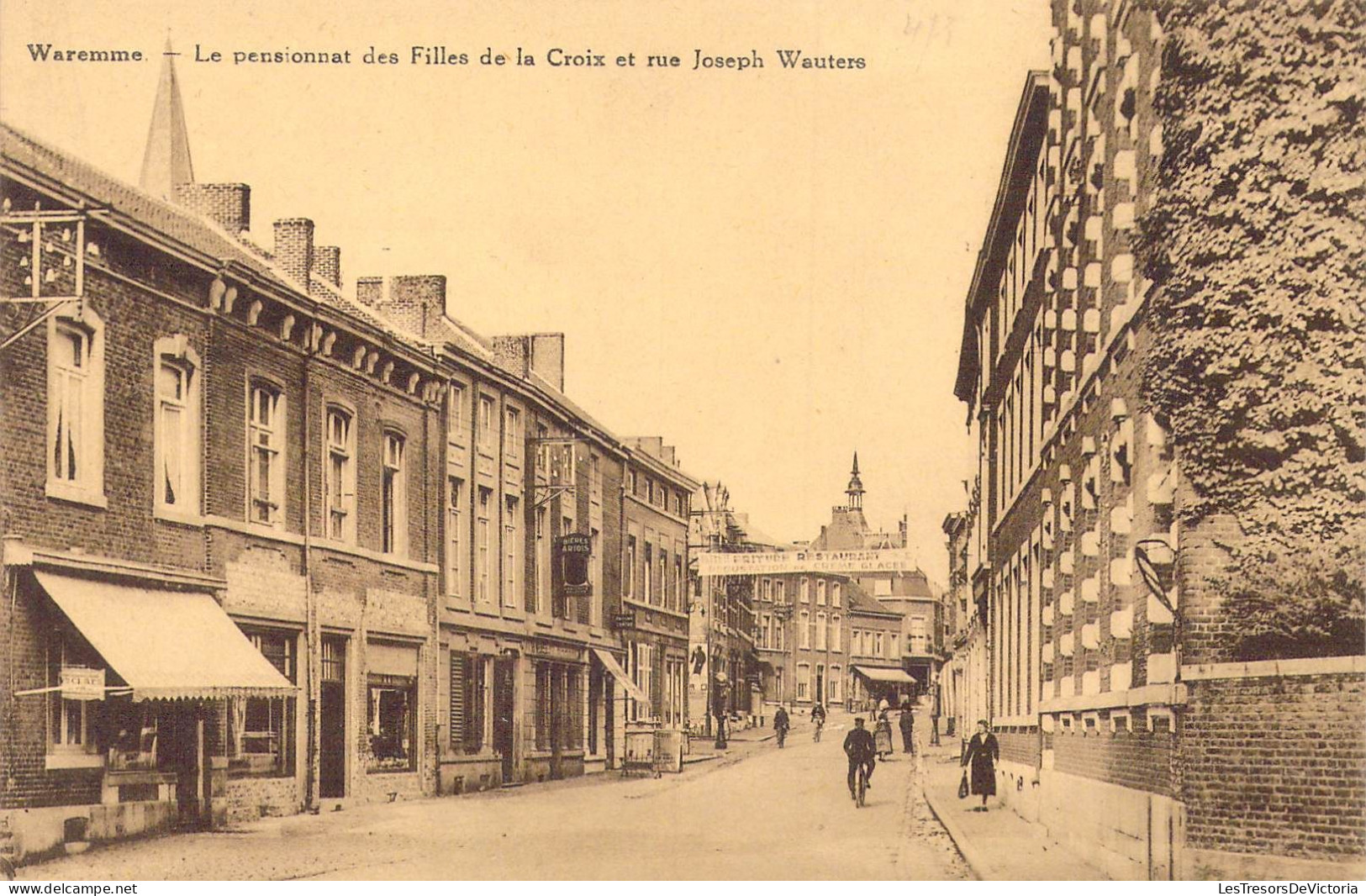 BELGIQUE - Waremme - Le Pensionnat Des Filles De La Croix Et Rue Joseph Wauters - Carte Postale Ancienne - Borgworm