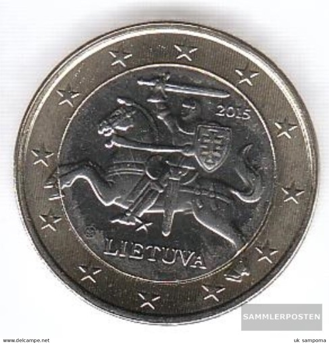 Lithuania LIT 7 2015 Stgl./unzirkuliert Stgl./unzirkuliert 2015 Kursmünze 1 Euro - Lituanie