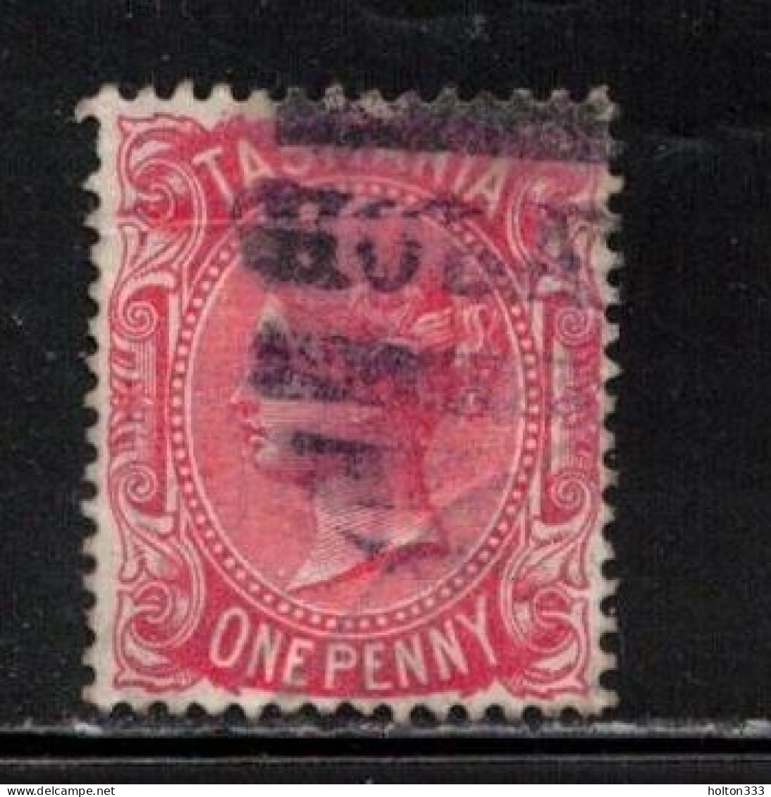 TASMANIA Scott # 60 Used HR - Partial Hobart Cancel - Used Stamps