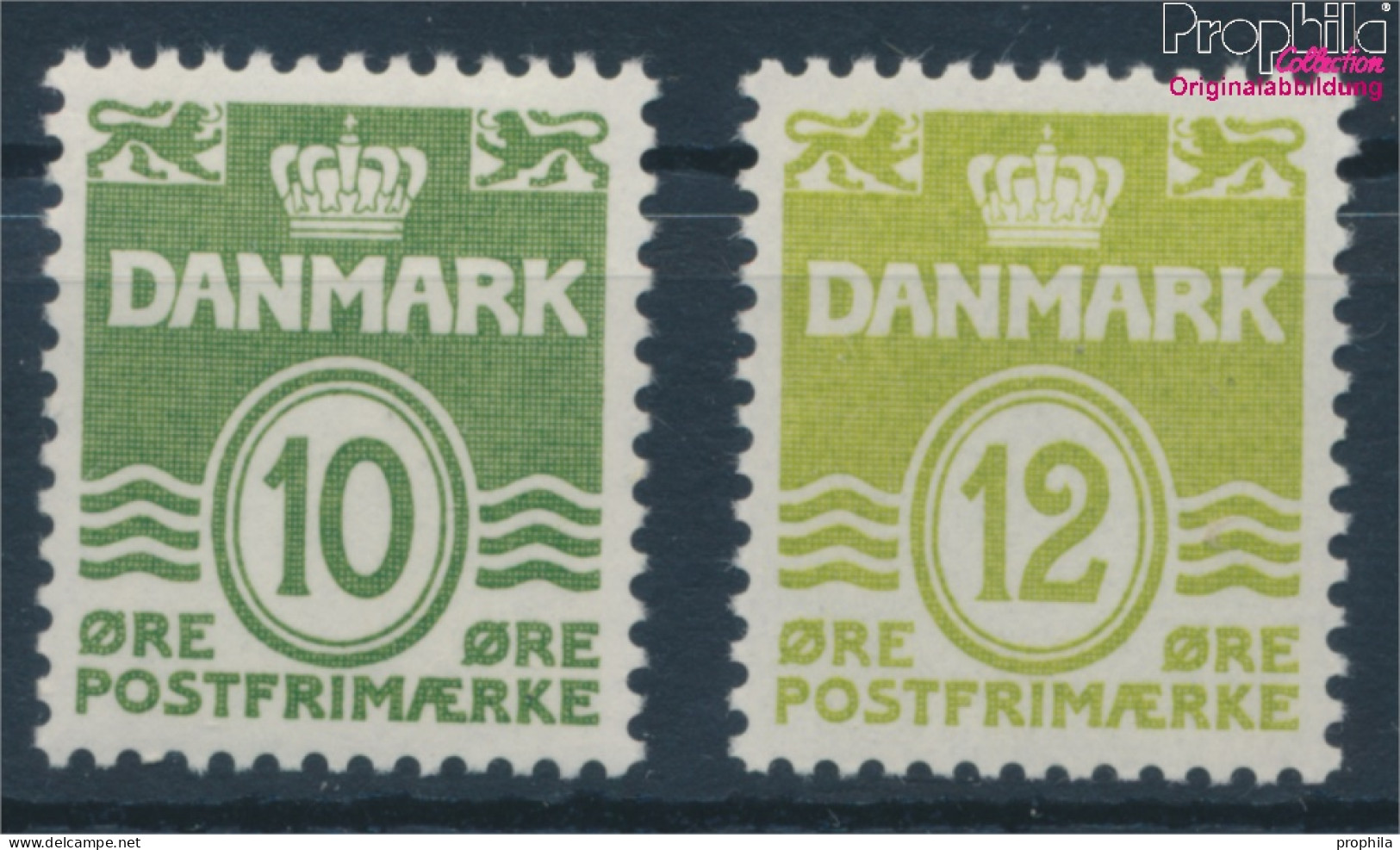 Dänemark 328y,332y (kompl.Ausg.) Floureszierendes Papier Postfrisch 1962 Ziffern (10176865 - Neufs