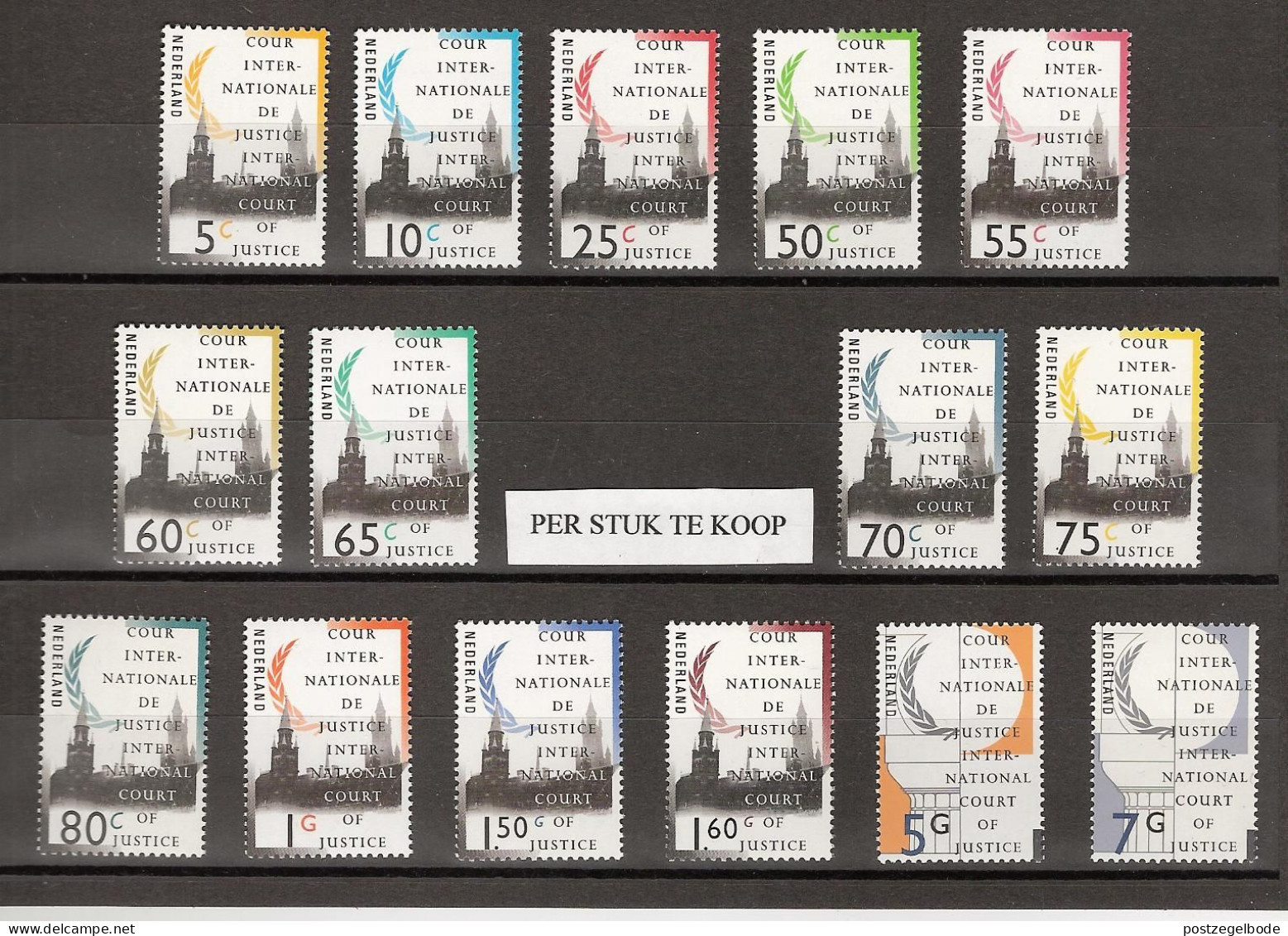 Nederland Netherlands Pays Bas Niederlande Holanda 44 - 58 MNH  Dienst Zegel Service Stamp Timbre Cour Sello Oficio 1989 - Officials