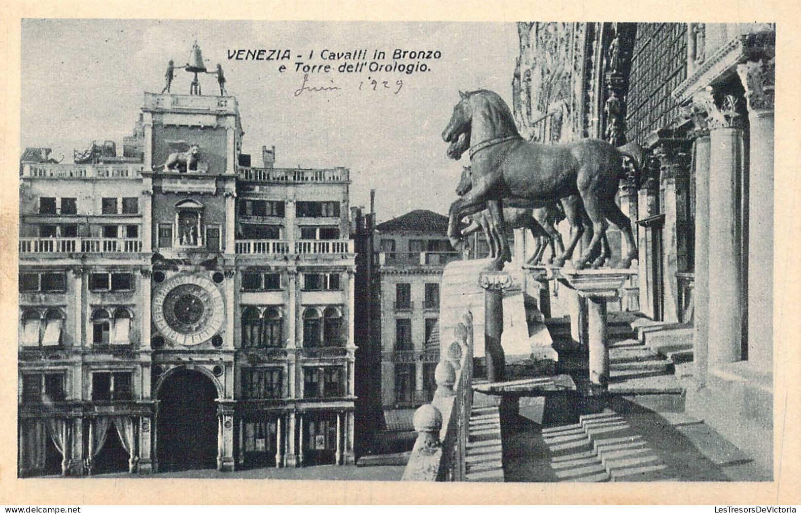 ITALIE - Venezia - I Cavalli In Bronzo E Torre Dell'Orologio - Carte Postale Ancienne - Venezia (Venedig)