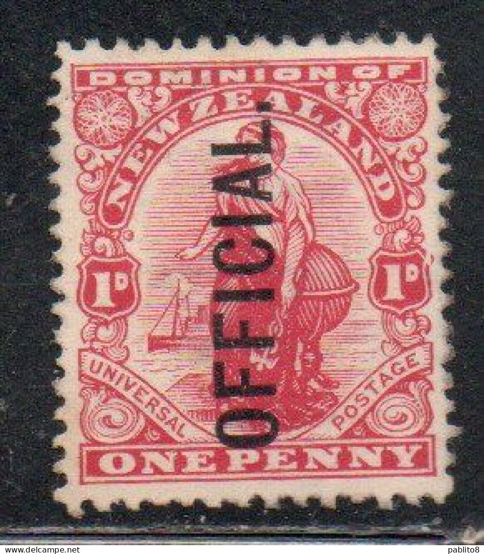 NEW ZEALAND NUOVA ZELANDA 1907 OFFICIAL STAMPS COMMERCE COMMERCIO 1p MH - Ungebraucht