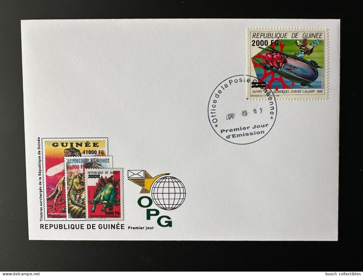 Guinée Guinea 2009 FDC Mi. 6764 Surchargé Overprint Winter Olympic Games Calgary 1988 Vancouver 2010 Jeux Olympiques Ski - Inverno1988: Calgary