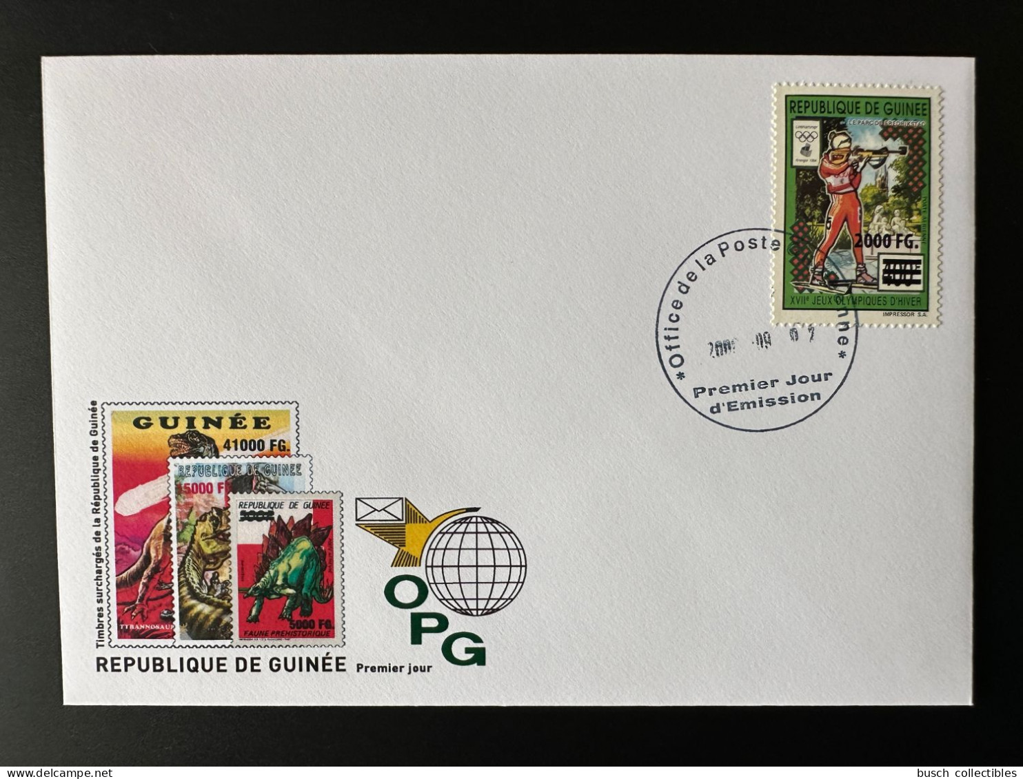 Guinée Guinea 2009 FDC Mi. 6763 Surch Overprint Winter Olympic Games Lillehammer 1994 Vancouver 2010 Jeux Olympiques Ski - Winter 2010: Vancouver