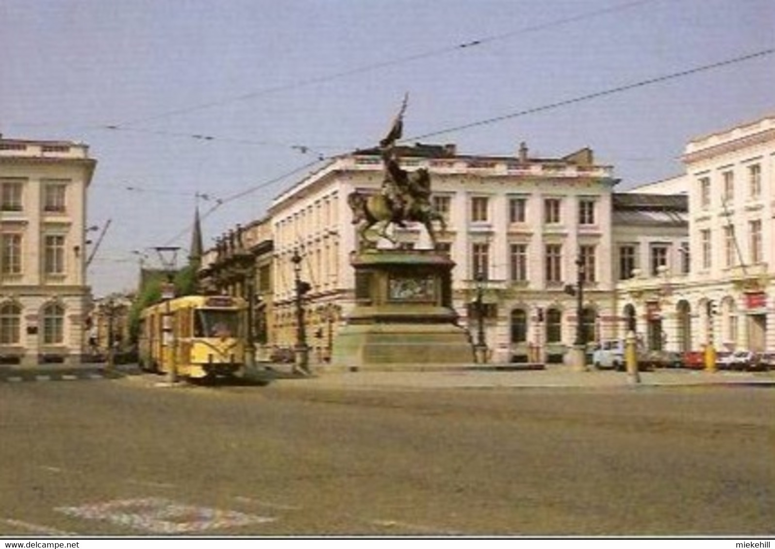 BRUXELLES-PLACE ROYALE TRAM 94-STATUE GODEFROID DE BOUILLON-MUSEE MAGRITTE - Trasporto Pubblico Stradale