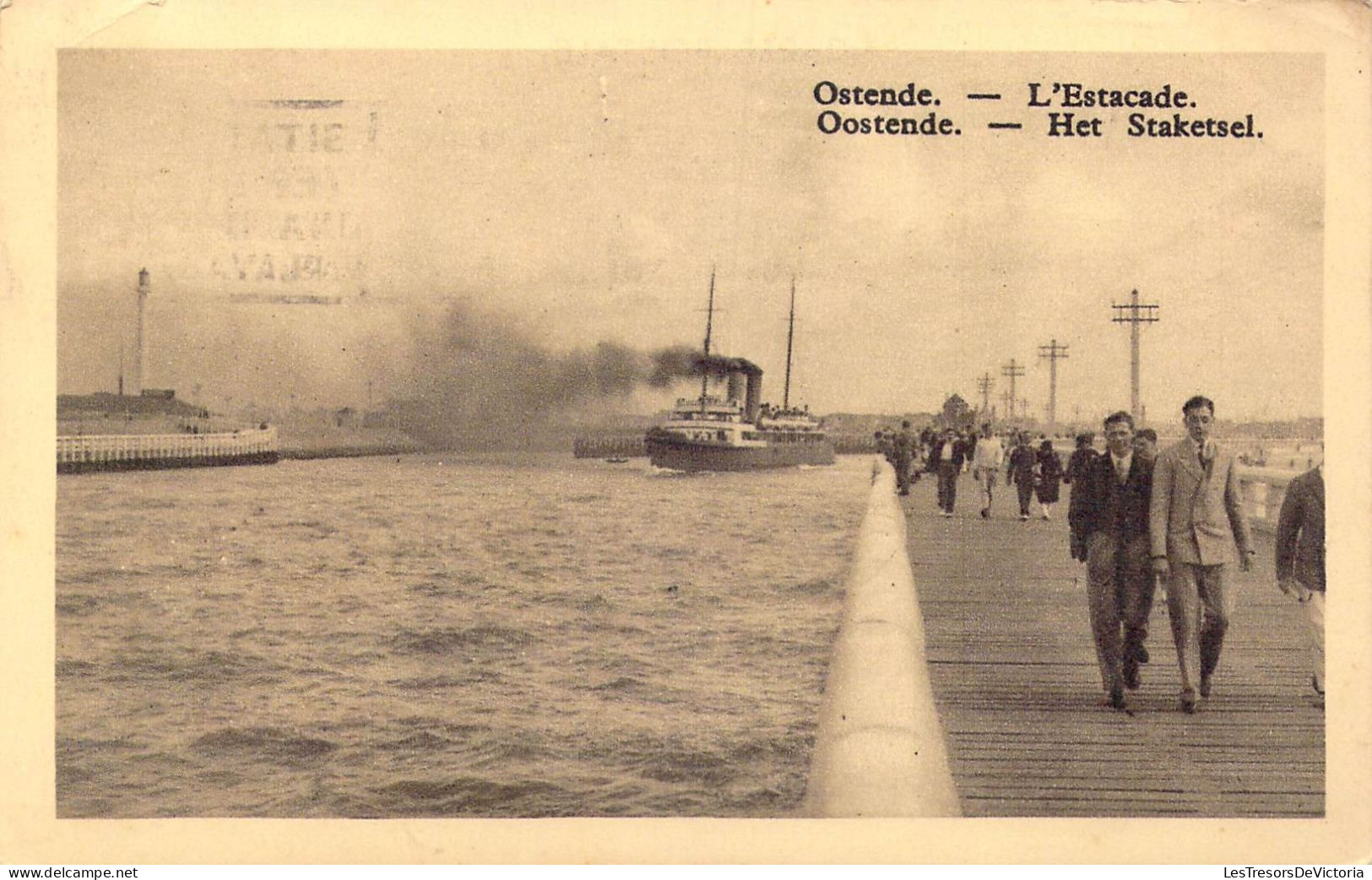 BELGIQUE - Ostende - L'Estacade - Carte Postale Ancienne - Oostende