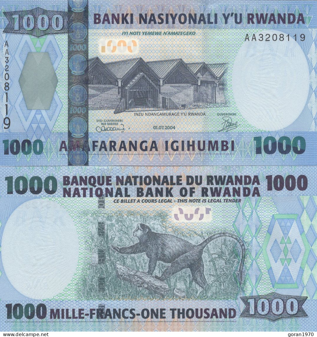 RWANDA 1000 1.000 Francs 2004 UNC, P-31 - Ruanda