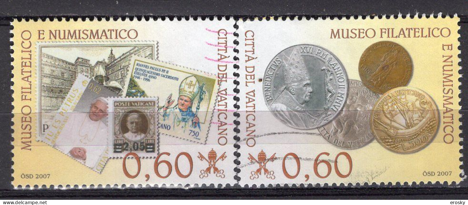 Z2253 - VATICANO SASSONE N°1441/42 - VATICAN Yv N°1436/37 - Usados