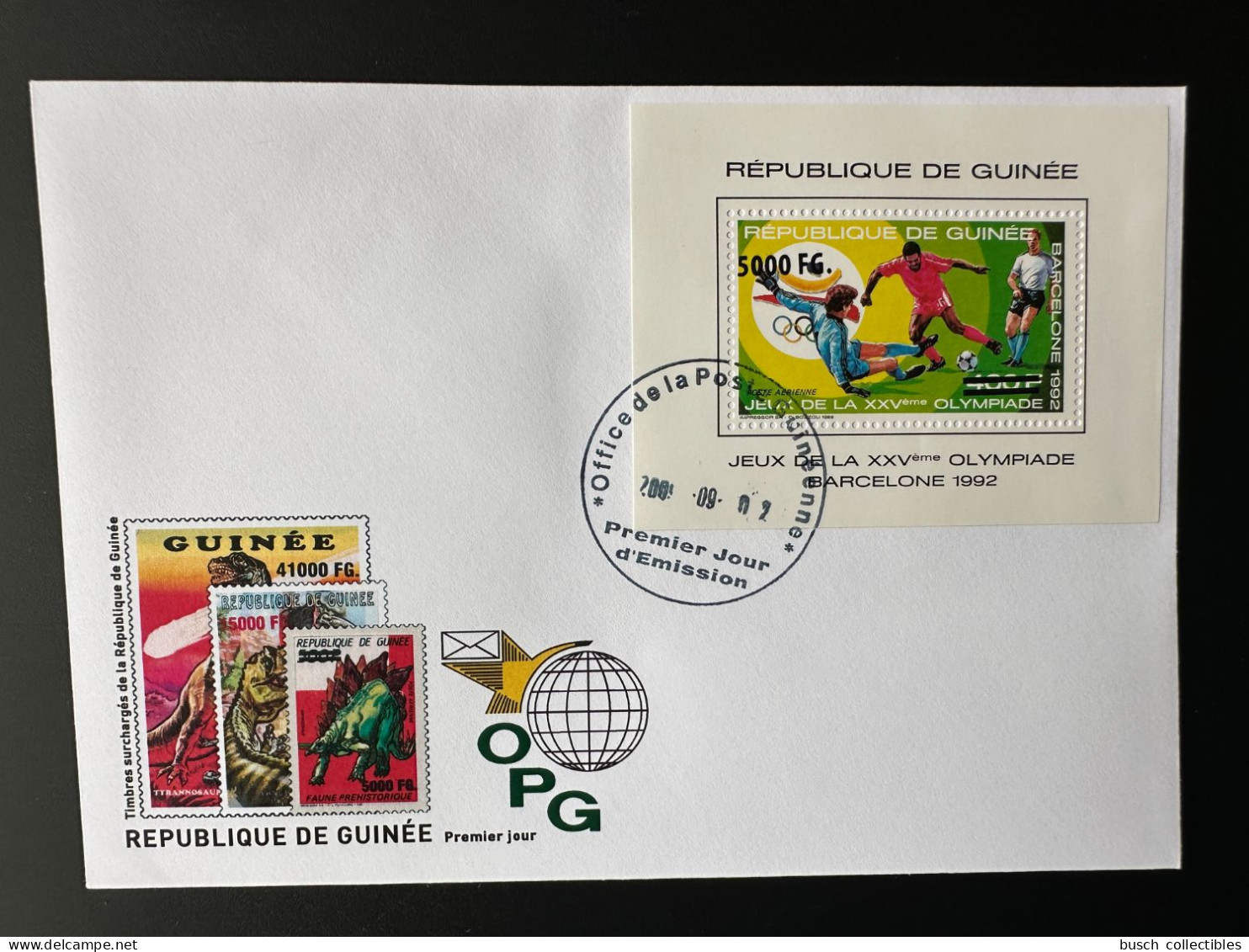 Guinée Guinea 2009 FDC Mi. Bl. 1715 Surchargé Overprint Olympic Games Barcelona 1992 Jeux Olympiques Football Fußball - Sommer 1992: Barcelone