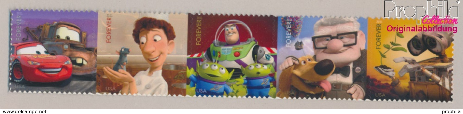 USA 4748-4752 Fünferstreifen (kompl.Ausg.) Postfrisch 2011 Pixar Filme (10162083 - Unused Stamps