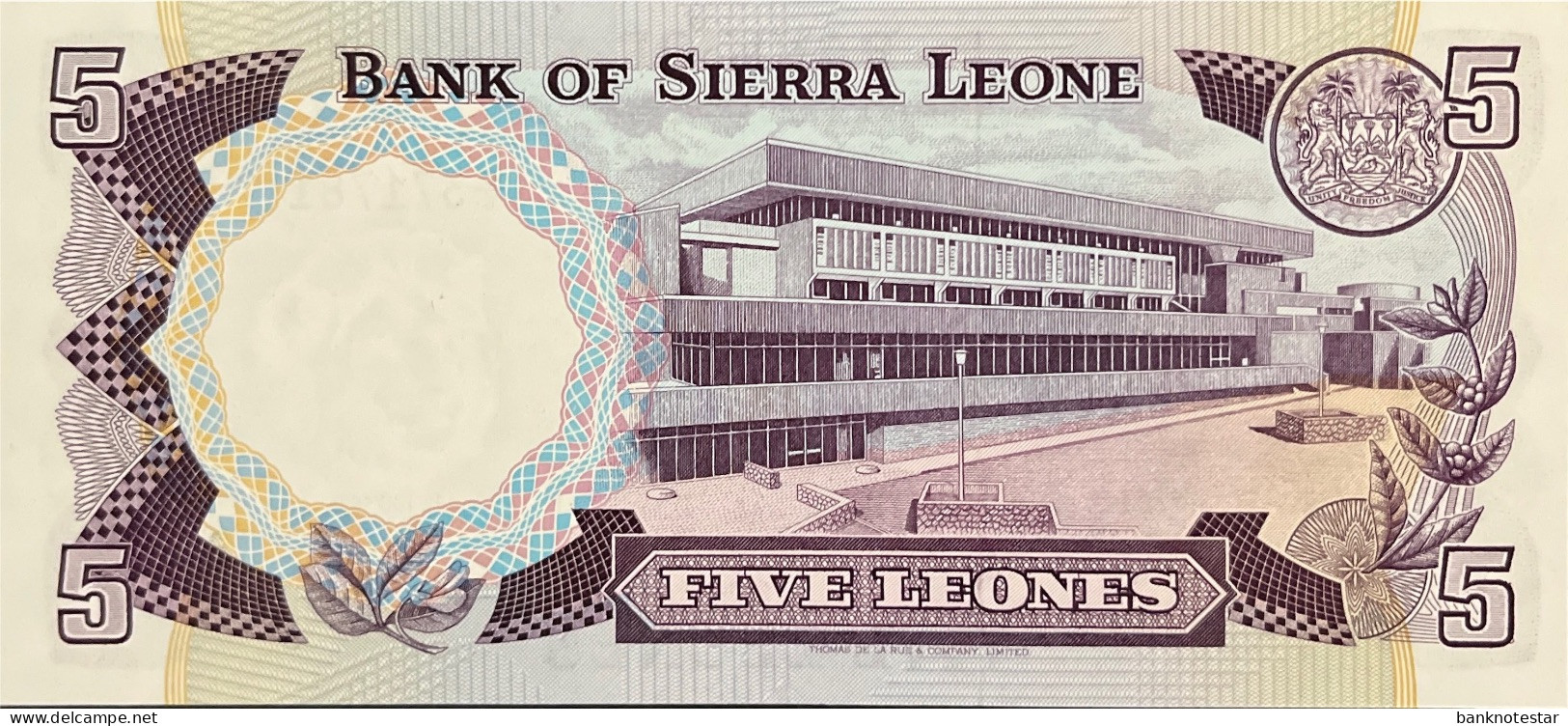 Sierra Leone 5 Leone, P-7d (1.7.1981) - UNC - Sierra Leona