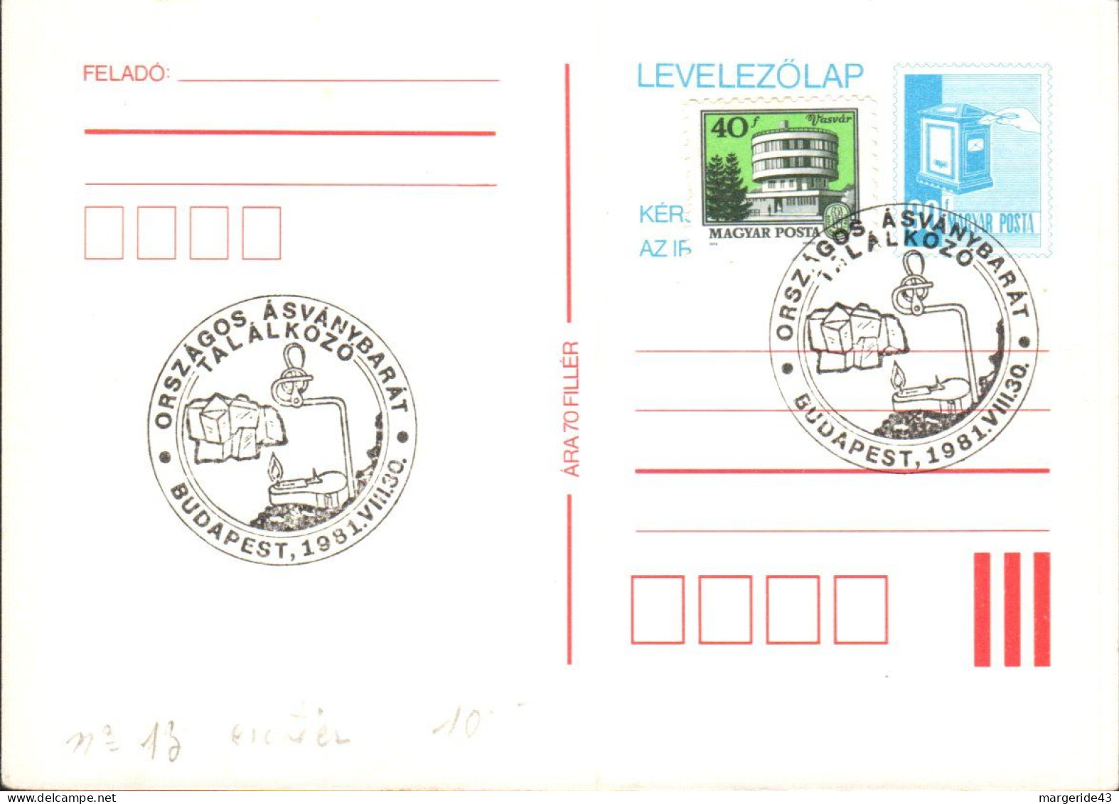 HONGRIE 1981 CONGRES CHIMIE - Storia Postale